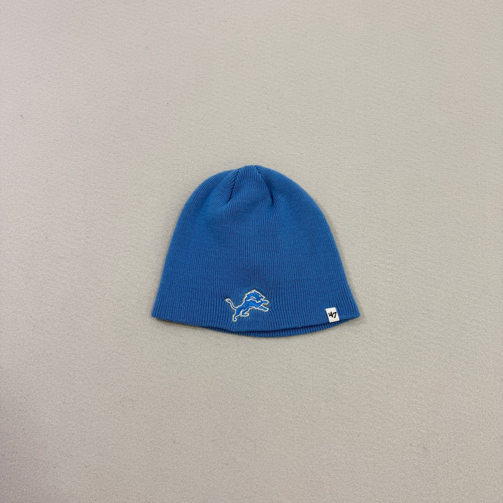 Vintage Vintage Detroit Lions Beanie Hat Adult OSFA Blue Solid y2k Size ONE SIZE - 1 Thumbnail