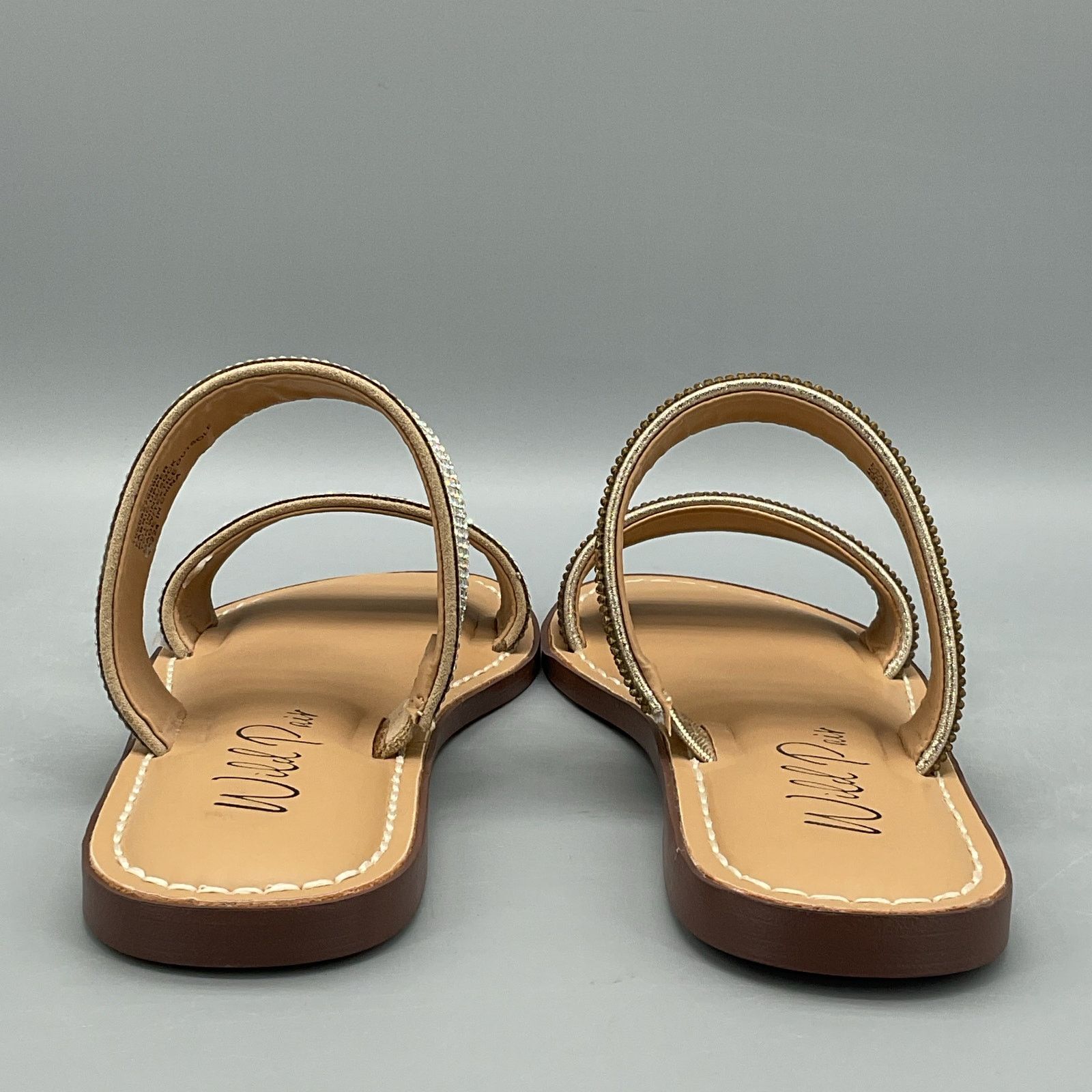 Other Wild Pair Women Ginnie Slide Sandals Silver/Bronze Size 7.5M Size US 7.5 / IT 37.5 - 4 Thumbnail