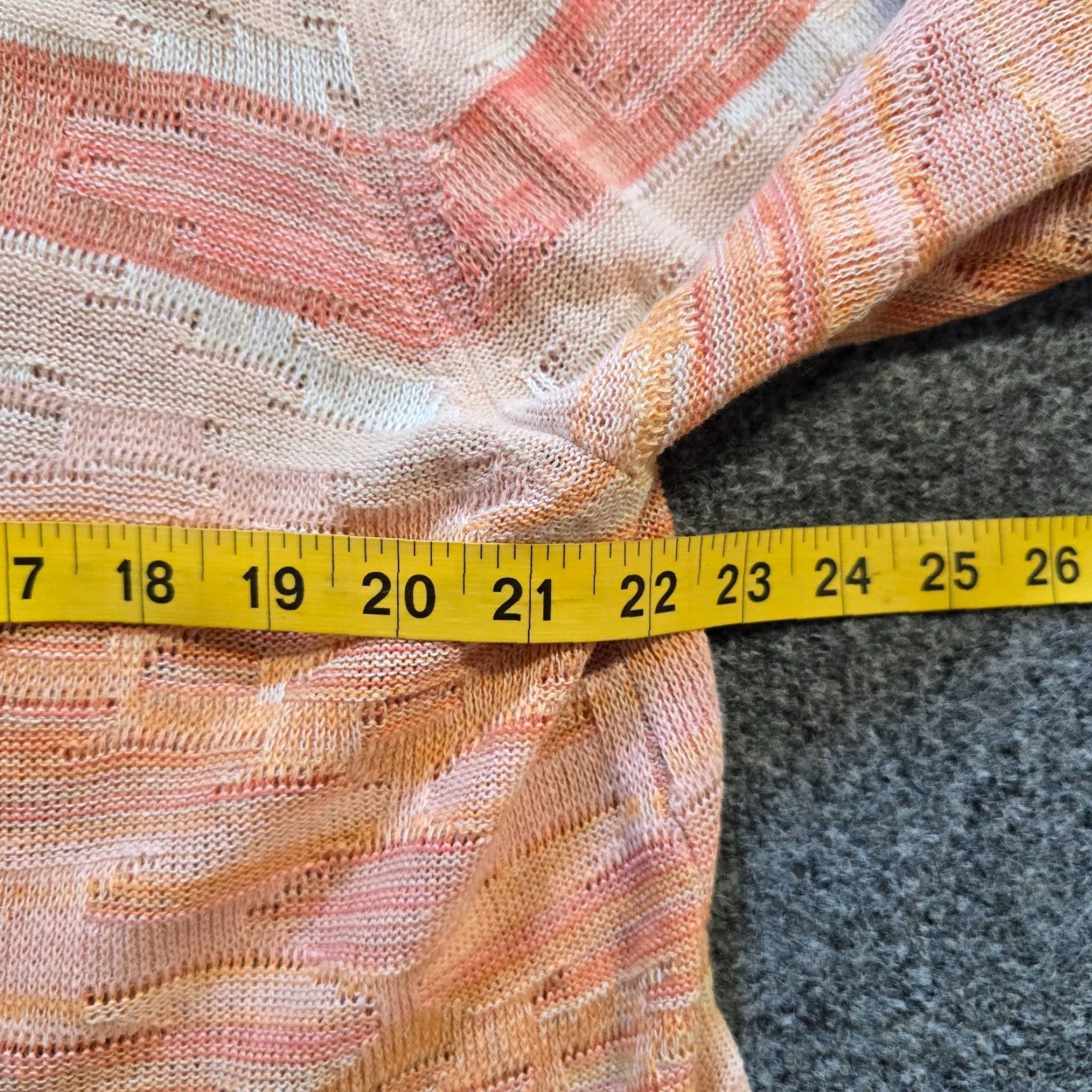 J. Jill J Jill Cardigan Womens XL Orange Striped Linen Blend Open Duster Sweater Casual Size XL / US 12-14 / IT 48-50 - 5 Thumbnail