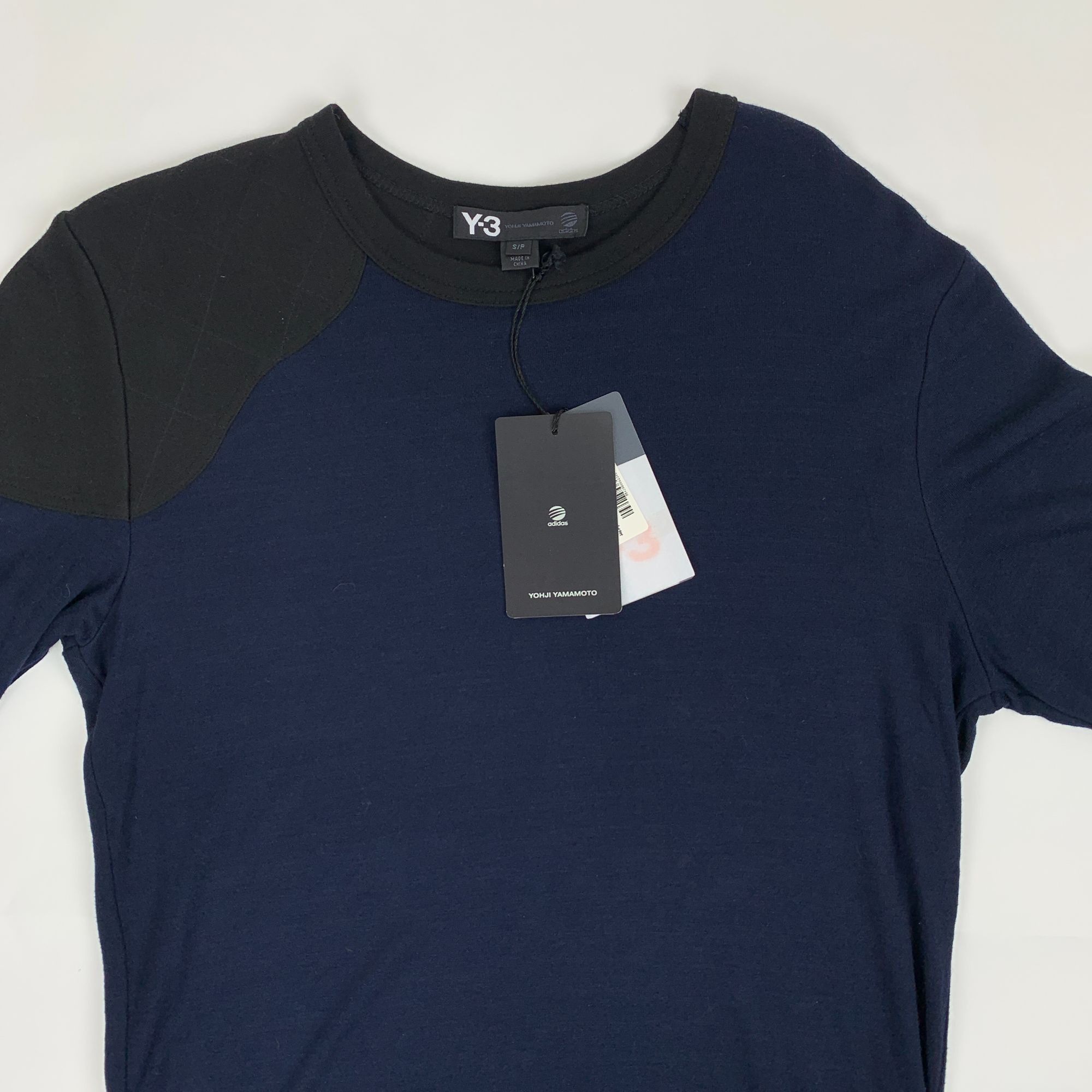Adidas × Y-3 Y-3 Yohji Yamamoto Mens Navy & Black Crewneck Shirt Shoulder Size US S / EU 44-46 / 1 - 12 Thumbnail