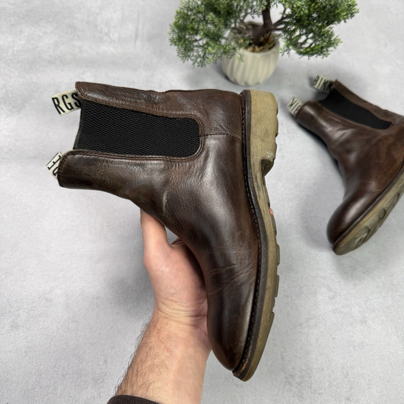 Dirk Bikkembergs Vintage Dirk Bikkembergs Brown Leather Chelsea Boots Size US 8 / IT 38 - 6 Thumbnail