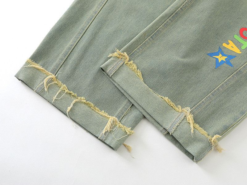 Vintage Graffiti puppy distressed washed frayed jeans Size US 32 / EU 48 - 6 Thumbnail