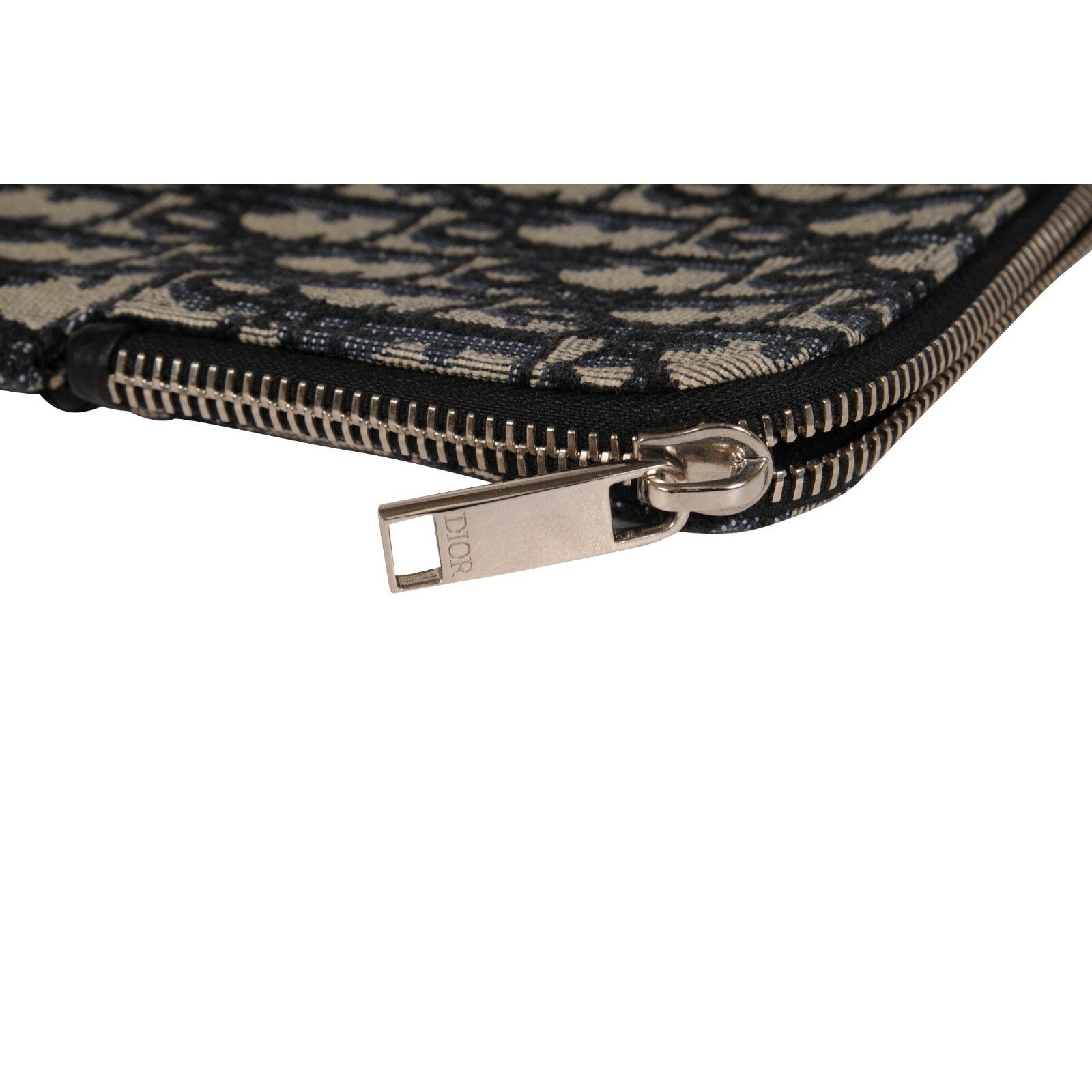Dior Dior Oblique Logo Wrist Pouch Travel Folder File Black Blue Size ONE SIZE - 10 Thumbnail