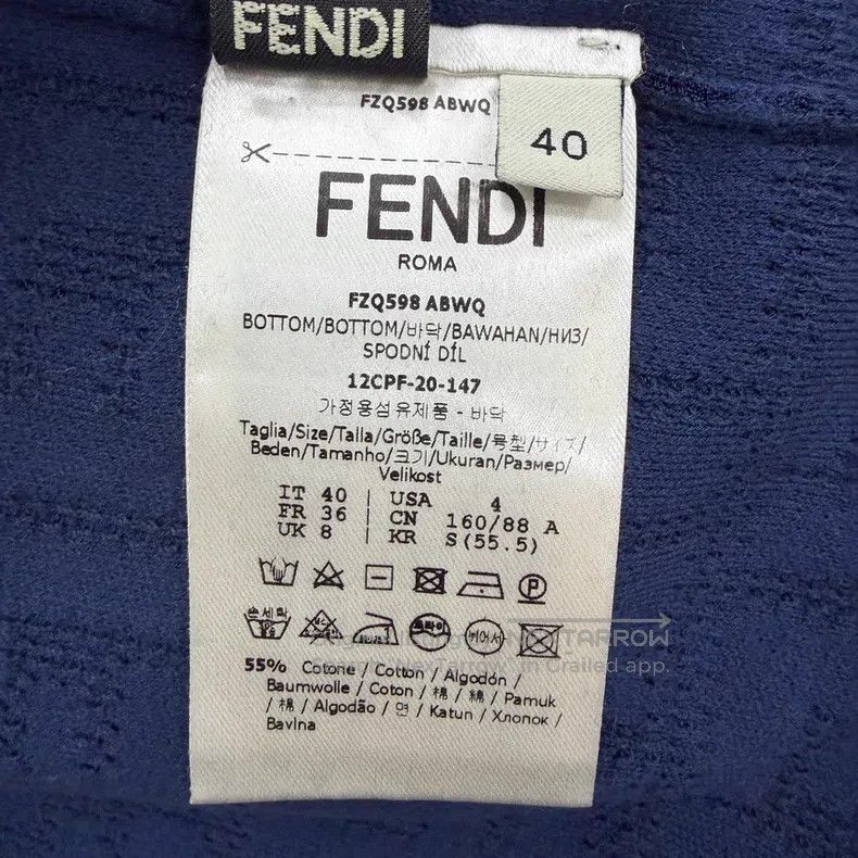 Fendi Fendi Printed Wrap Skirt, Blue Size 26" / US 2 / IT 38 - 6 Thumbnail