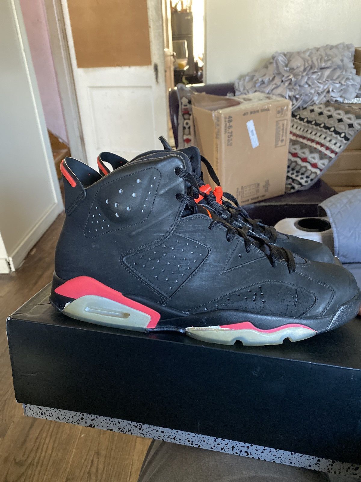 Jordan Brand Jordan 6 black infrared 2014 Size US 14 / EU 47 - 5 Thumbnail