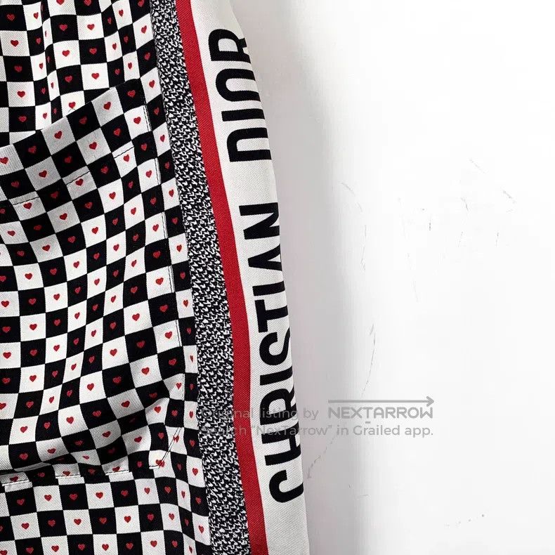 Dior Dior Colour block love plaid full print mulberry silk casu Size 42" / US 20 - 4 Thumbnail
