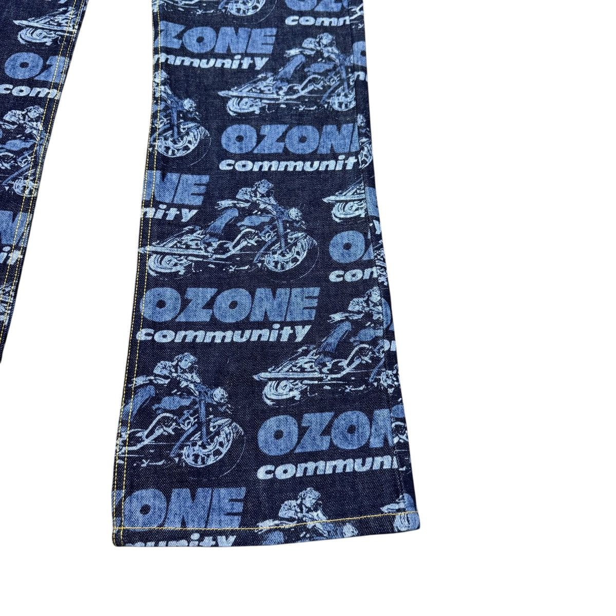 Hysteric Glamour OZONE COMMUNITY Motorcycle Print Denim Flare Jeans Size US 28 / EU 44 - 9 Thumbnail