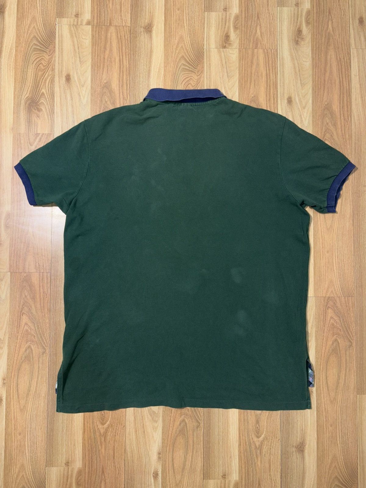 Polo Ralph Lauren Polo Ralph Lauren Big Pony Mesh Polo Shirt Green/Navy XXL Size US XXL / EU 58 / 5 - 2 Thumbnail