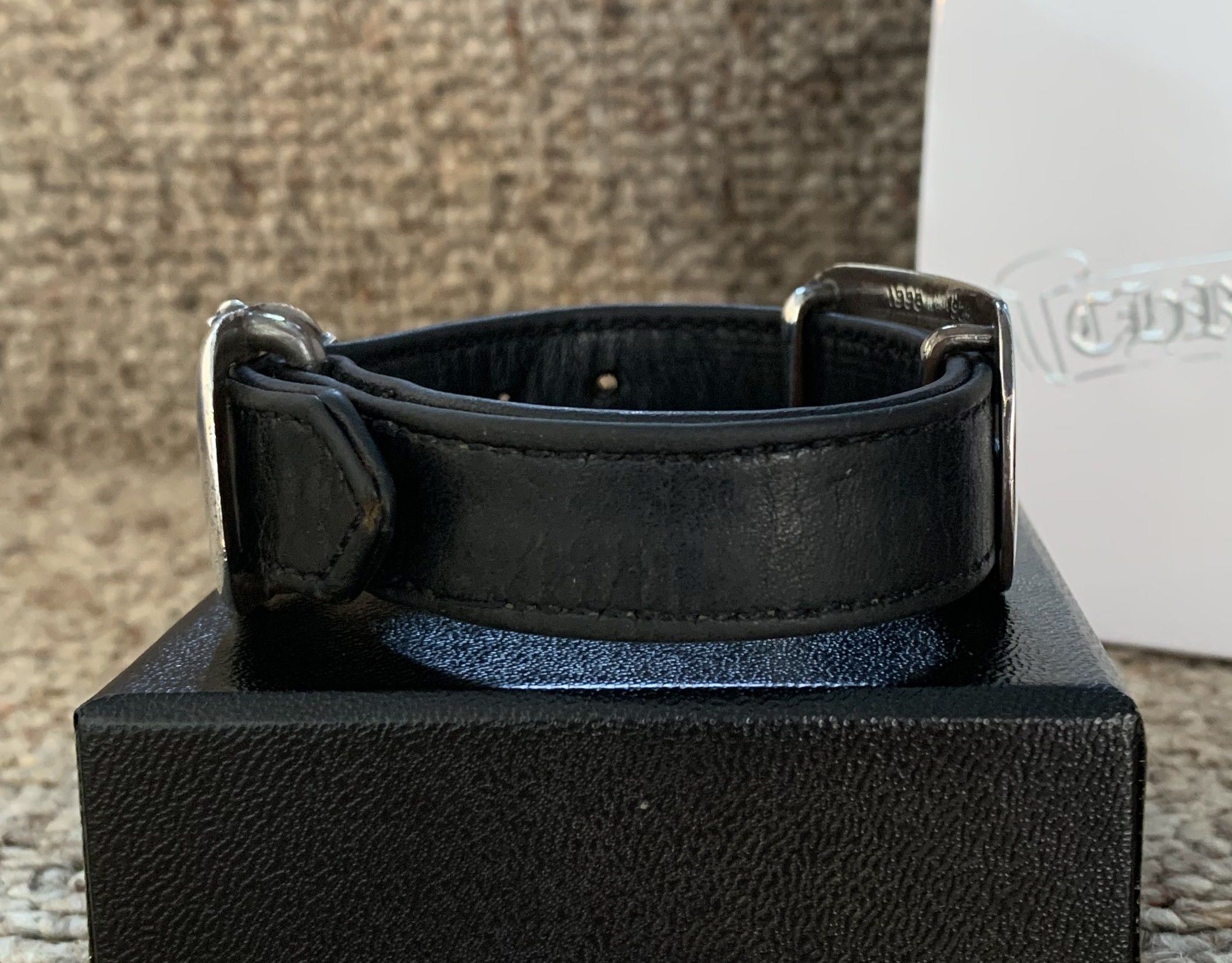 Chrome Hearts Chrome Hearts Silver Cross Gunslinger Leather Bracelet Size ONE SIZE - 7 Thumbnail