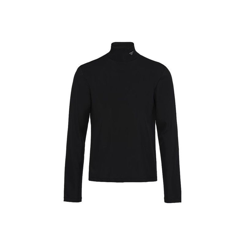 Prada Prada SS23 Logo Black Long Sleeve TShirt-2506 Size US XL / EU 56 / 4 - 1 Thumbnail