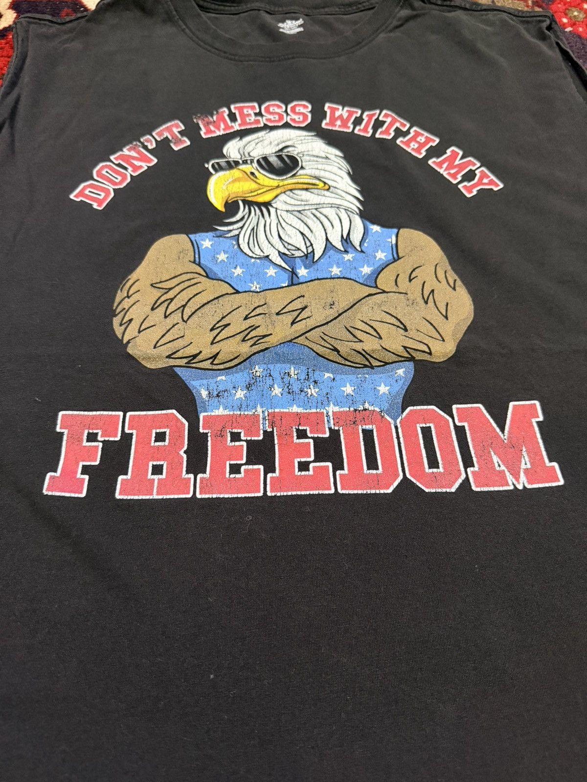 American Apparel Celebrate Patriotic "Don't Mess With My Freedom” Eagle Size US XXL / EU 58 / 5 - 3 Thumbnail
