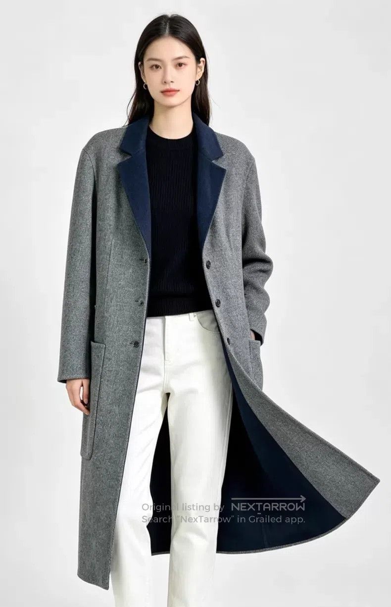 Hermes Hermes Gray single-breasted long-sleeve coat Size XXS / US 00 / IT 34 - 1 Thumbnail