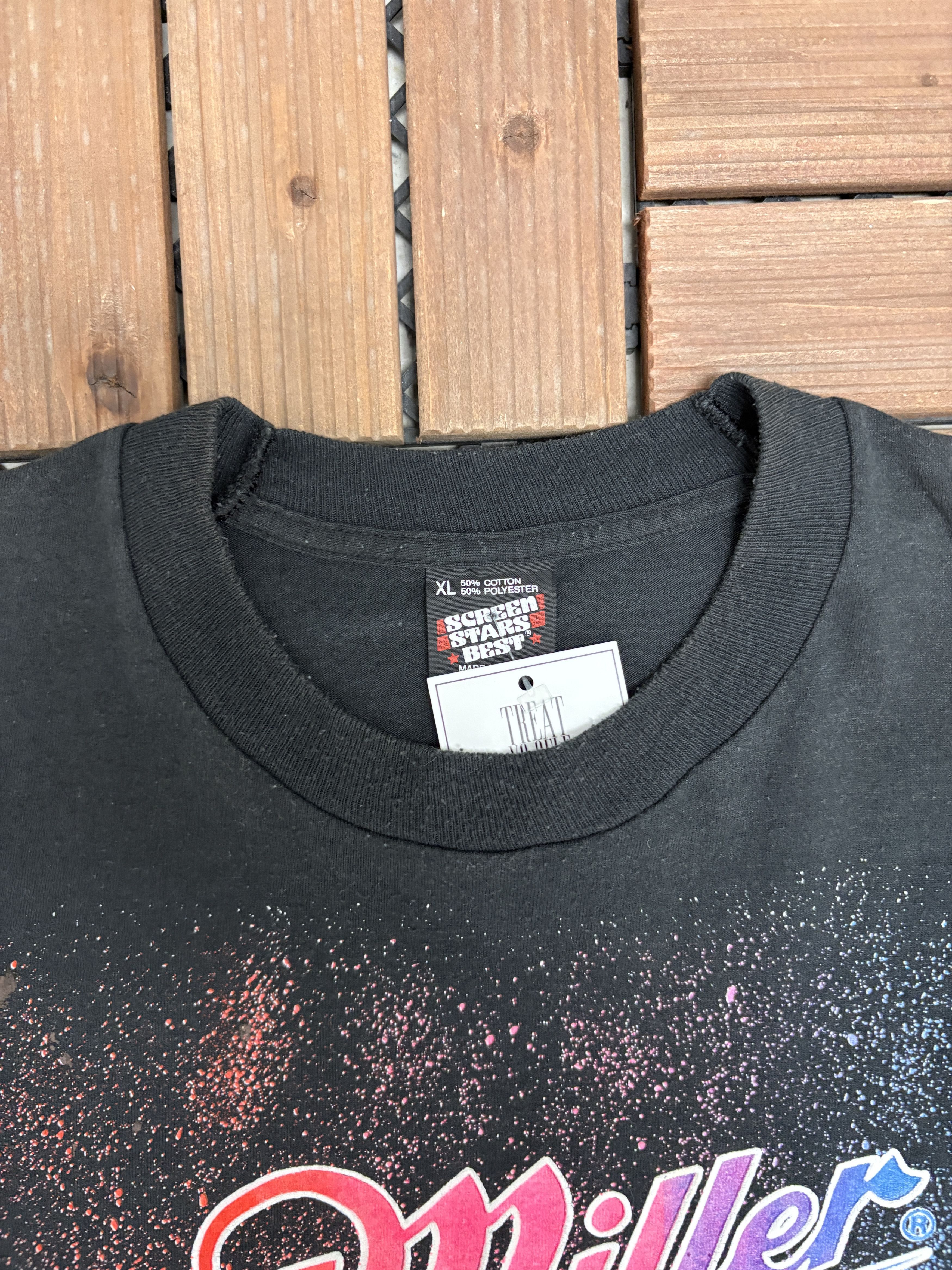 Vintage Miller Genuine Draft Vintage Black T-Shirt Tee Size US XL / EU 56 / 4 - 5 Thumbnail