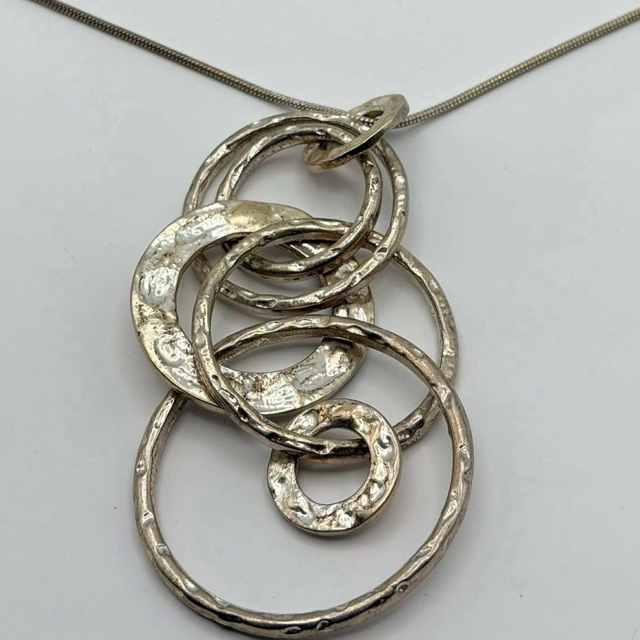 Other Y2K Silver Multi Ring Necklace Size ONE SIZE - 3 Thumbnail