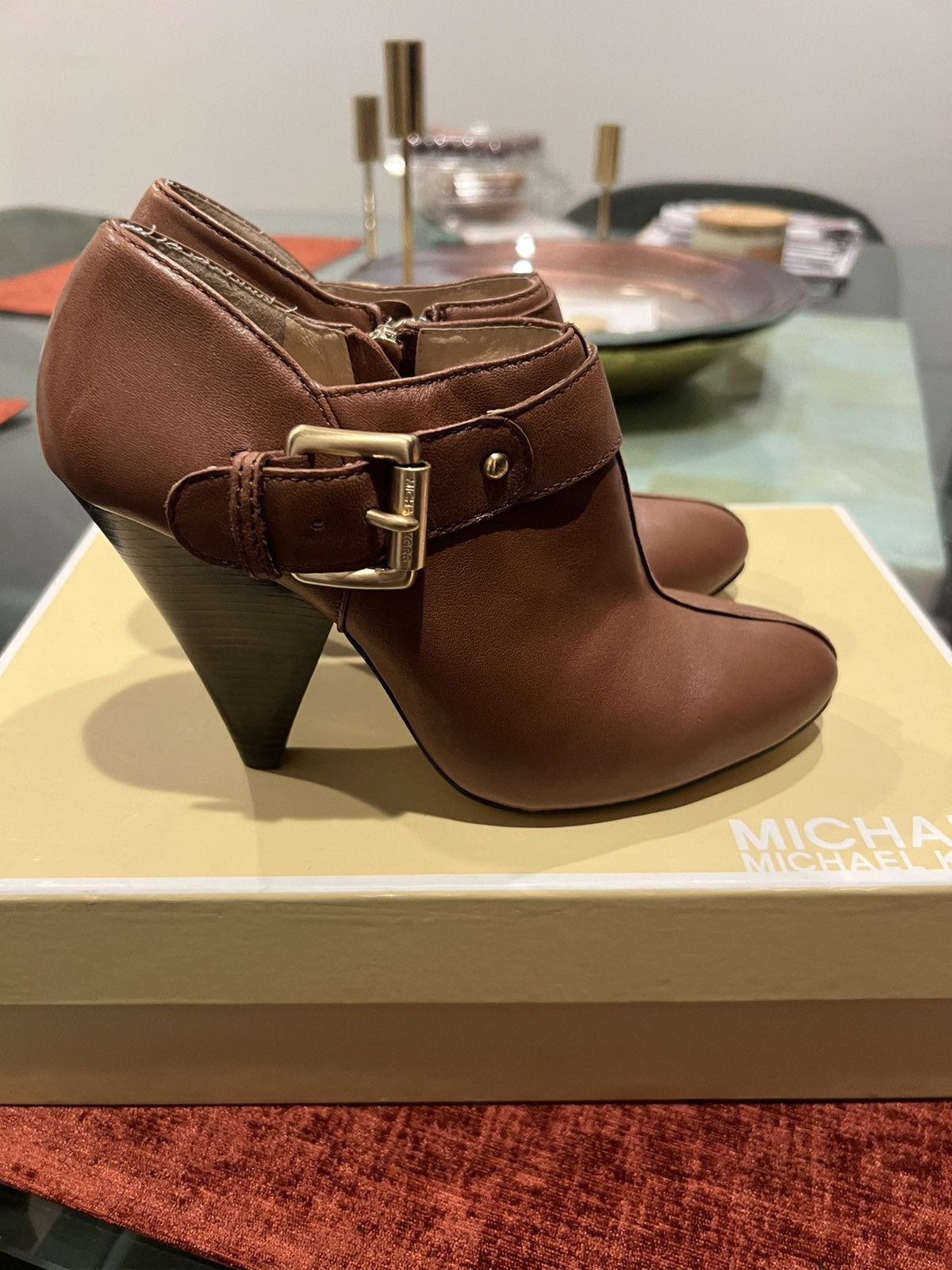 Michael Kors Michael Kors Anna Belle Bootie, Leather Buckle Ankle Boots Size US 6 / IT 36 - 5 Thumbnail