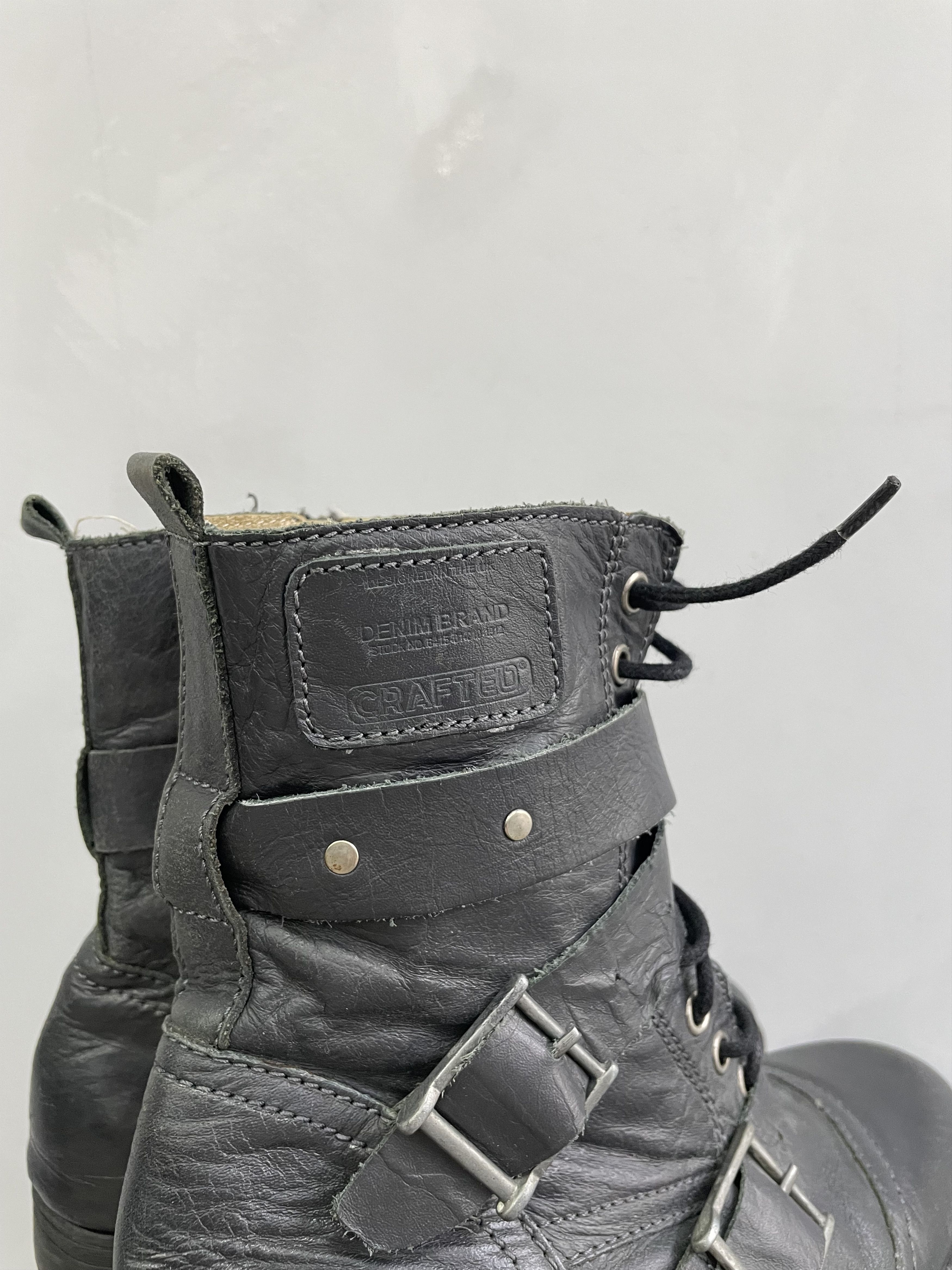 A.S.98 Leather moto ankle Belted Guidi style boots hype retro Size US 7 / IT 37 - 8 Thumbnail