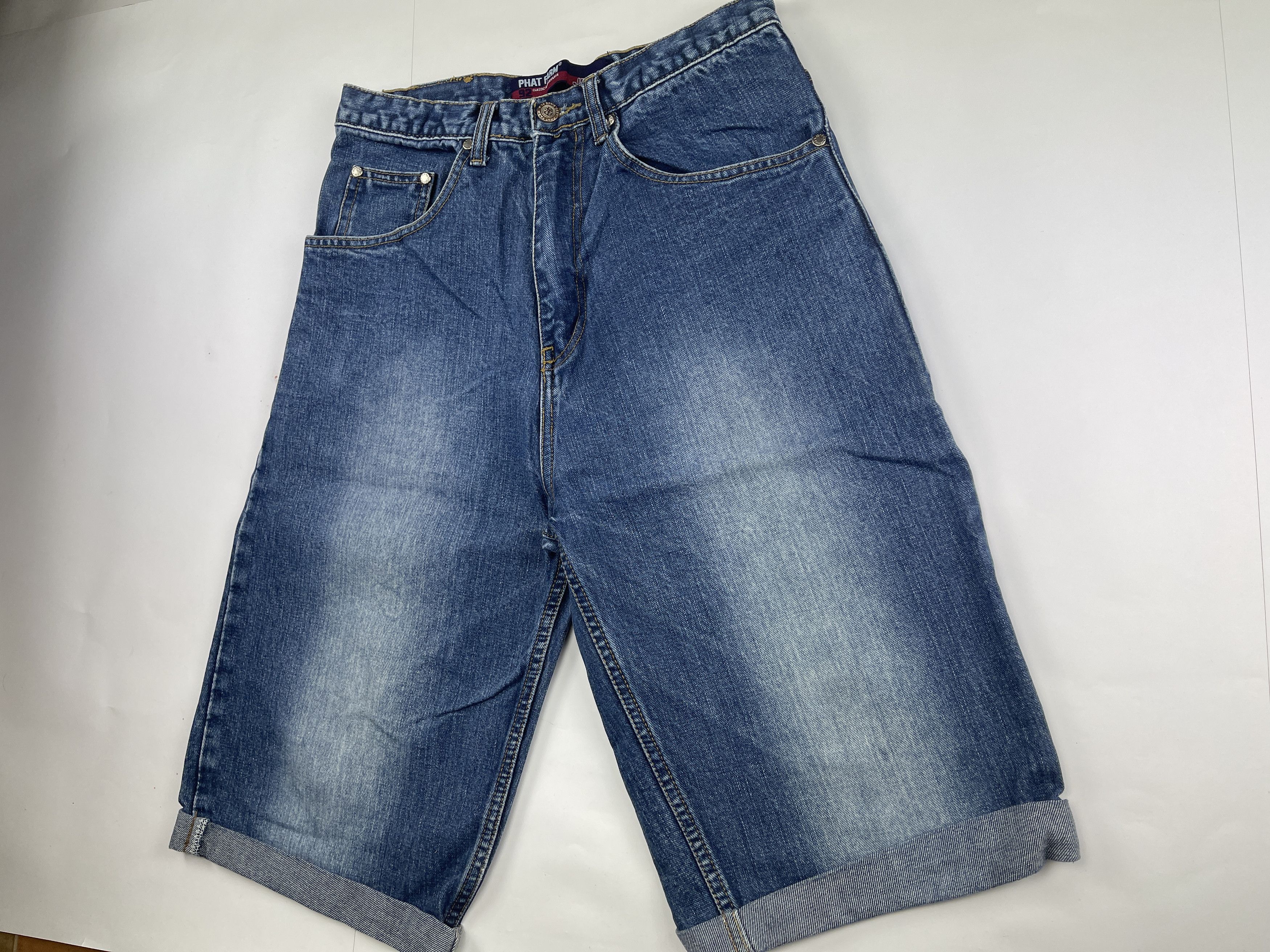 Phat Farm Phat Farm shorts, vintage hip hop baggy jeans, 90s size W 28 Size US 28 / EU 44 - 8 Thumbnail