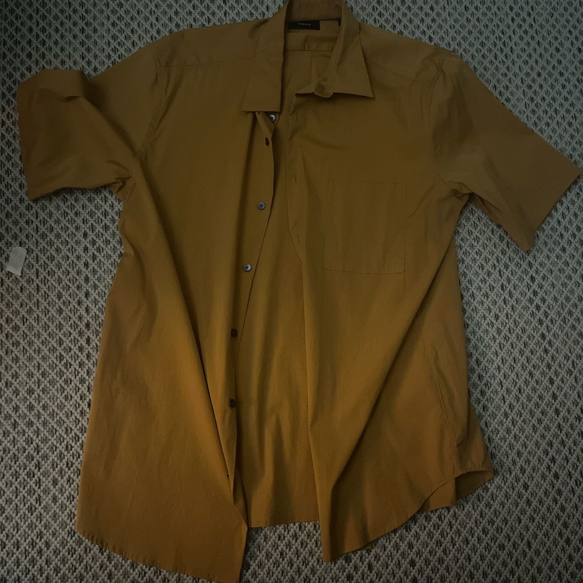 Theory Theory orange linen relaxed shortsleeve button up Size US L / EU 52-54 / 3 - 3 Thumbnail