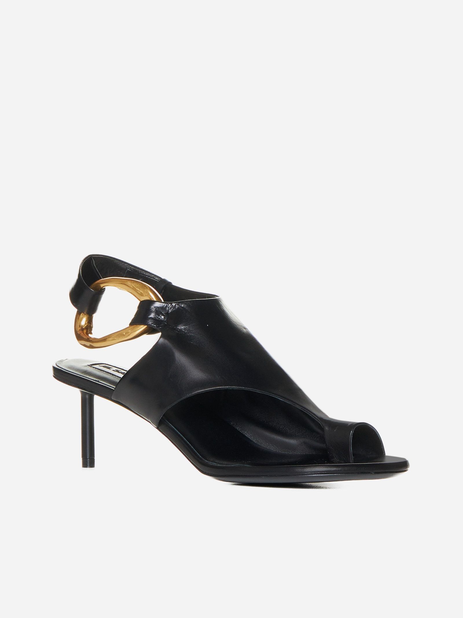 Jil Sander o1w1db10825 Leather Sandals in Black Size US 8 / IT 38 - 2 Thumbnail
