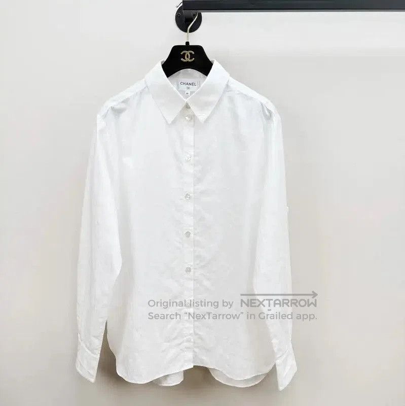 Chanel Chanel White Cotton Women's Shirt . Size XXS / US 00 / IT 34 - 1 Thumbnail