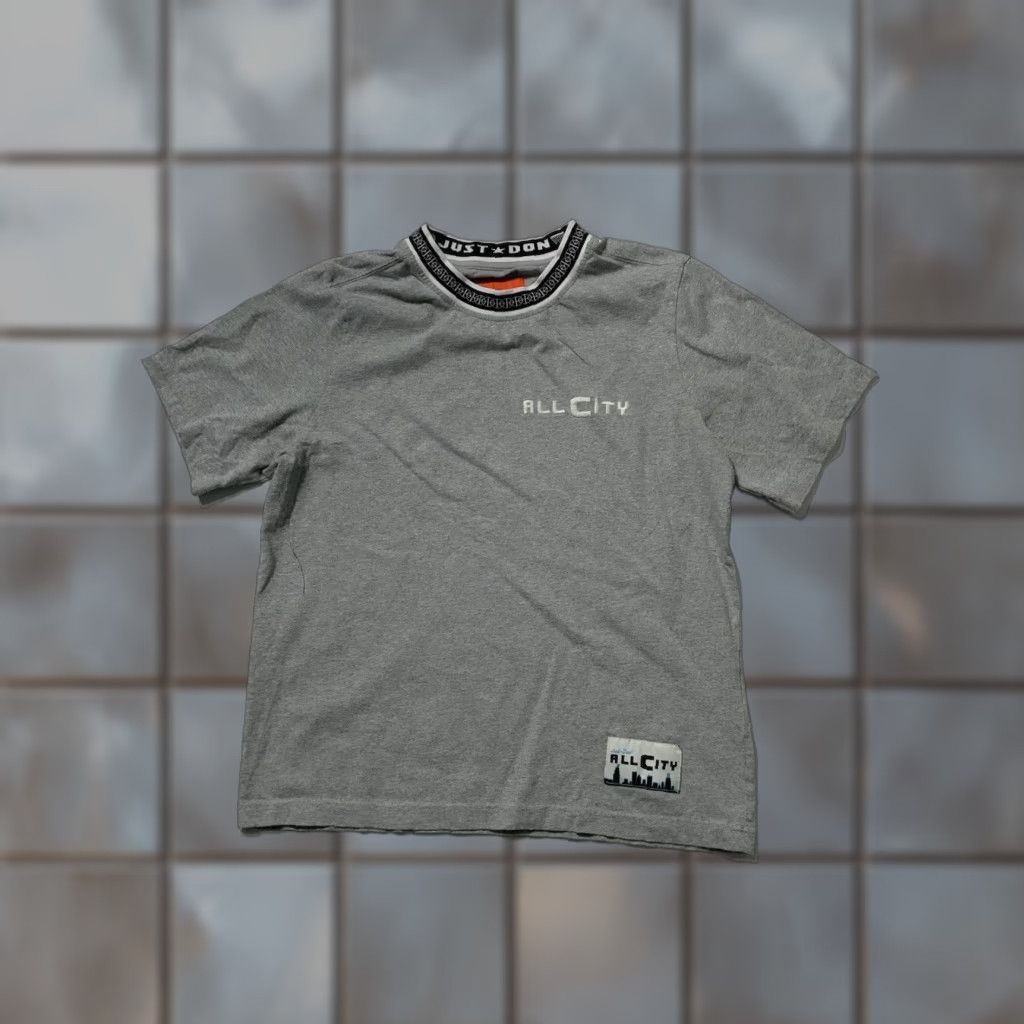 Just Don Just Don All City Basketball Gray Heather Gray Embroidered S/S T-Shirt Sz. S Mens Shirt Size US S / EU 44-46 / 1 - 1 Thumbnail