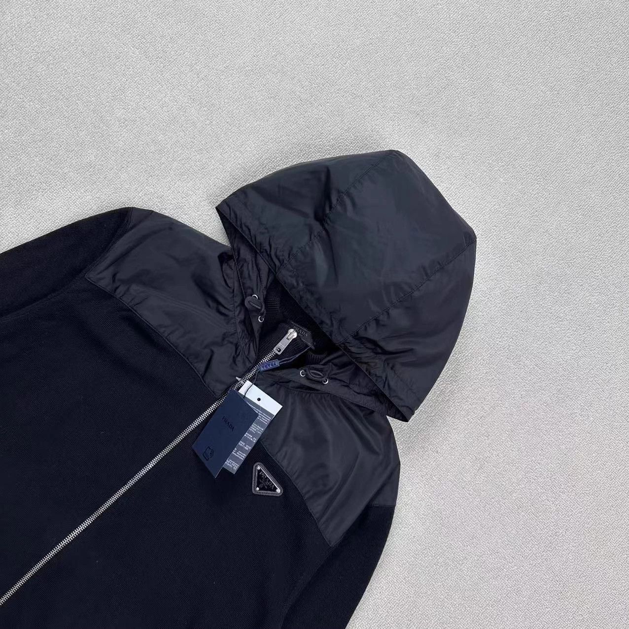 Prada Prada Wool Nylon Paneled Hooded Jacket IT 50 Size US M / EU 48-50 / 2 - 3 Thumbnail