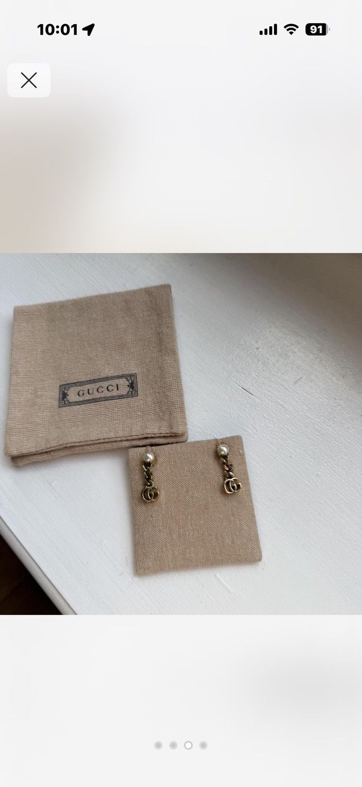 Gucci Gucci GG Pearl Drop Earring Size ONE SIZE - 3 Thumbnail