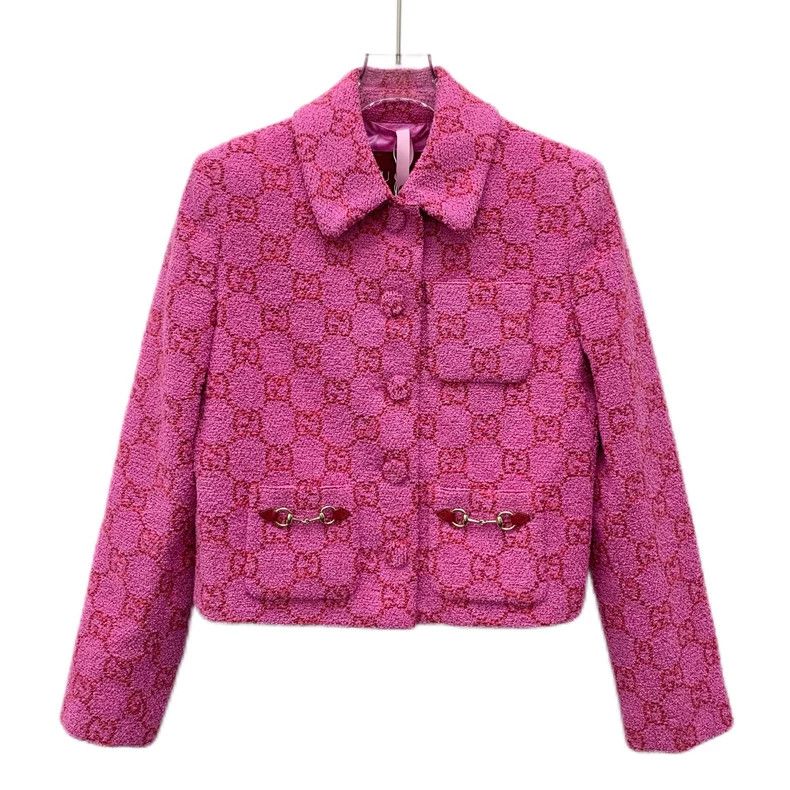 Gucci Pink Logo Cotton Long Sleeve Jacket-dmc Size US XS / EU 42 / 0 - 1 Thumbnail