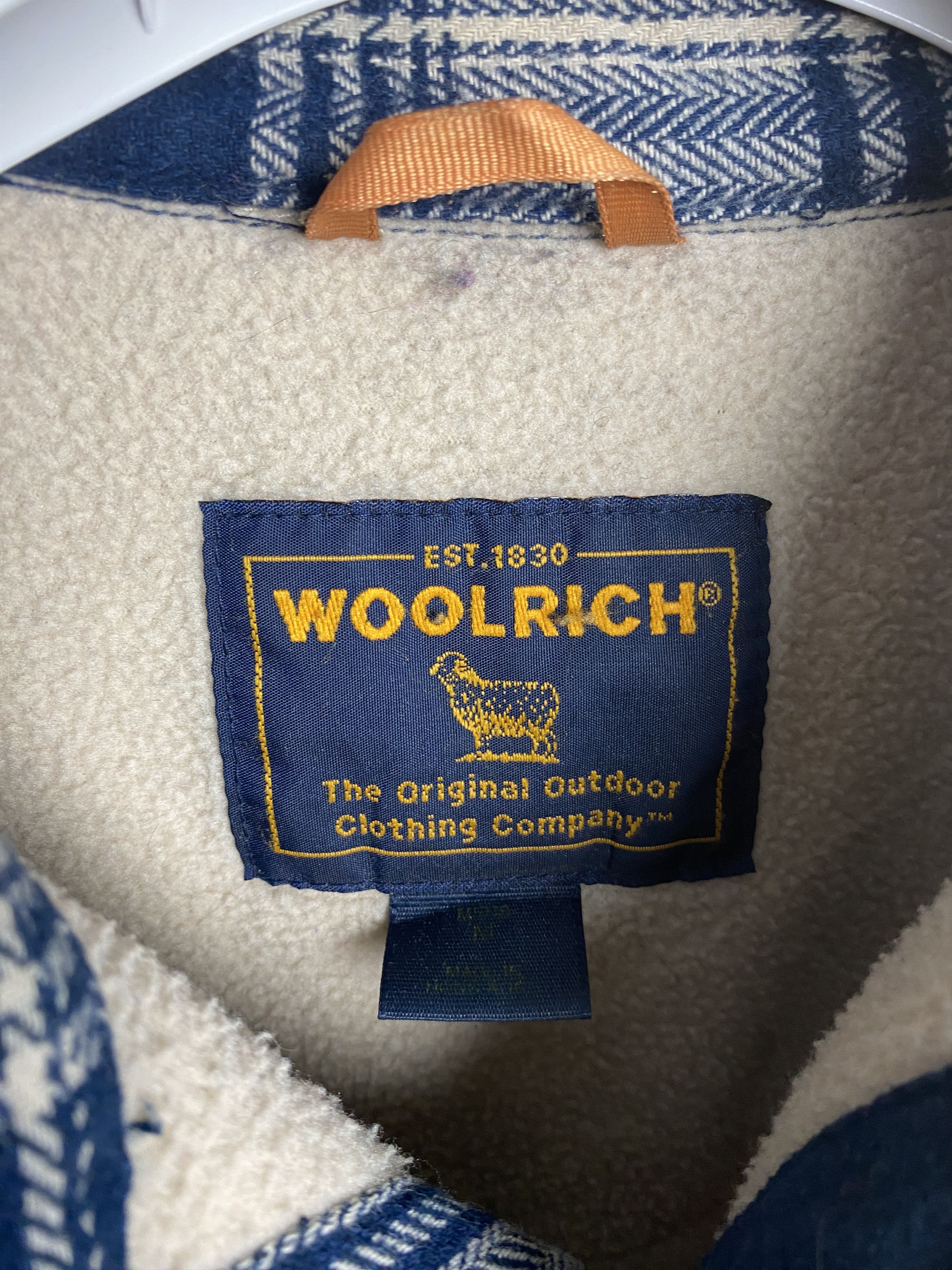 Woolrich Woolen Mills Woolrich Dark Denim Plaid fleece shirt overshirt jacket Size US M / EU 48-50 / 2 - 3 Thumbnail