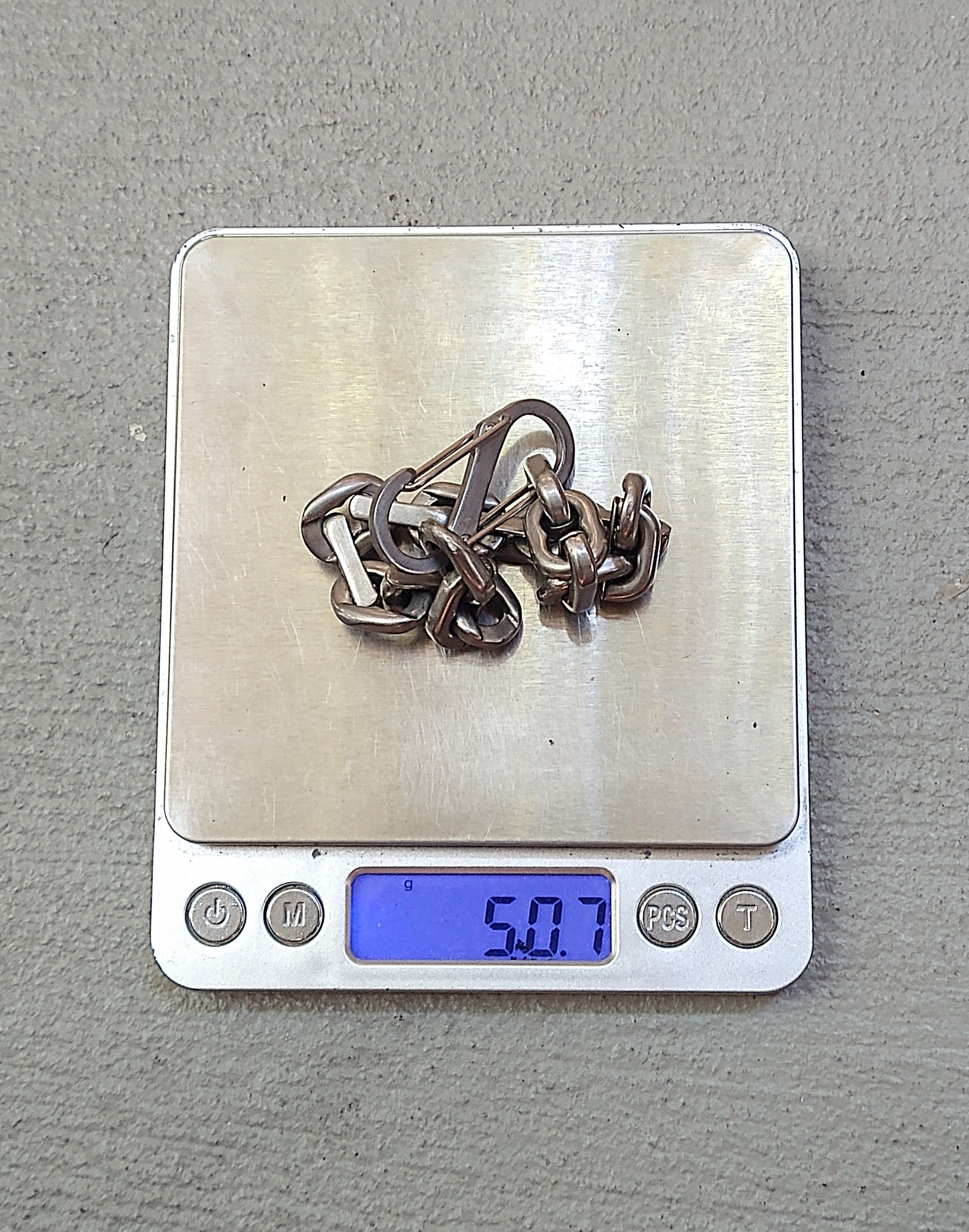 Jewelry Stainless Steel Bracelet 8" Carabiner Techwear Size ONE SIZE - 12 Thumbnail