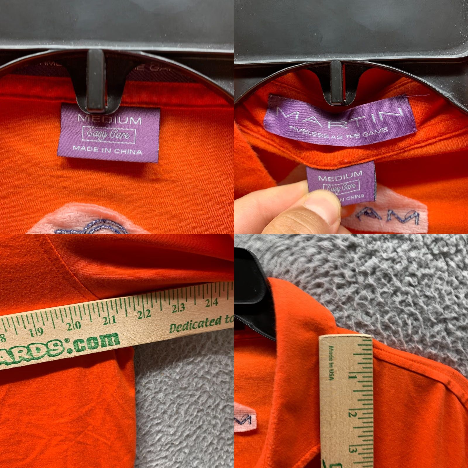 Vintage Martin Polo Shirt Adult Medium Orange Golf Mens Polo Shirt 90s Sports Timeless Casual Short Sleeve Collared Nike? Size US M / EU 48-50 / 2 - 8 Thumbnail