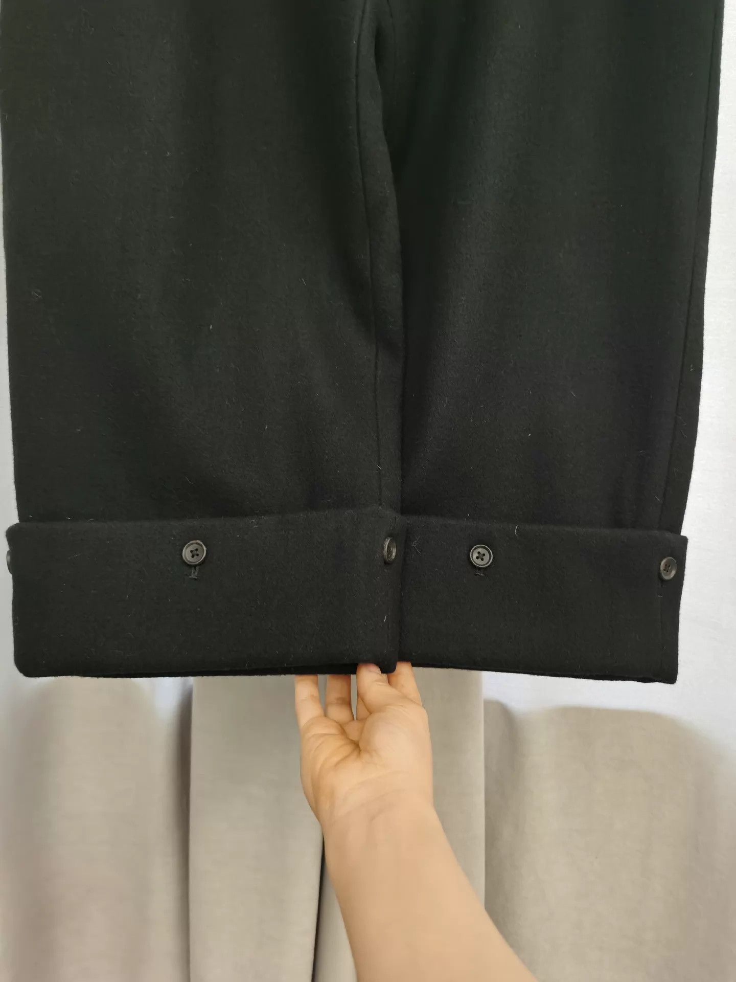 Yohji Yamamoto Yohji Yamamoto Wool 7/8 Wide Leg Bootcut WaistAdj 98N S1 Size US 30 / EU 46 - 4 Thumbnail