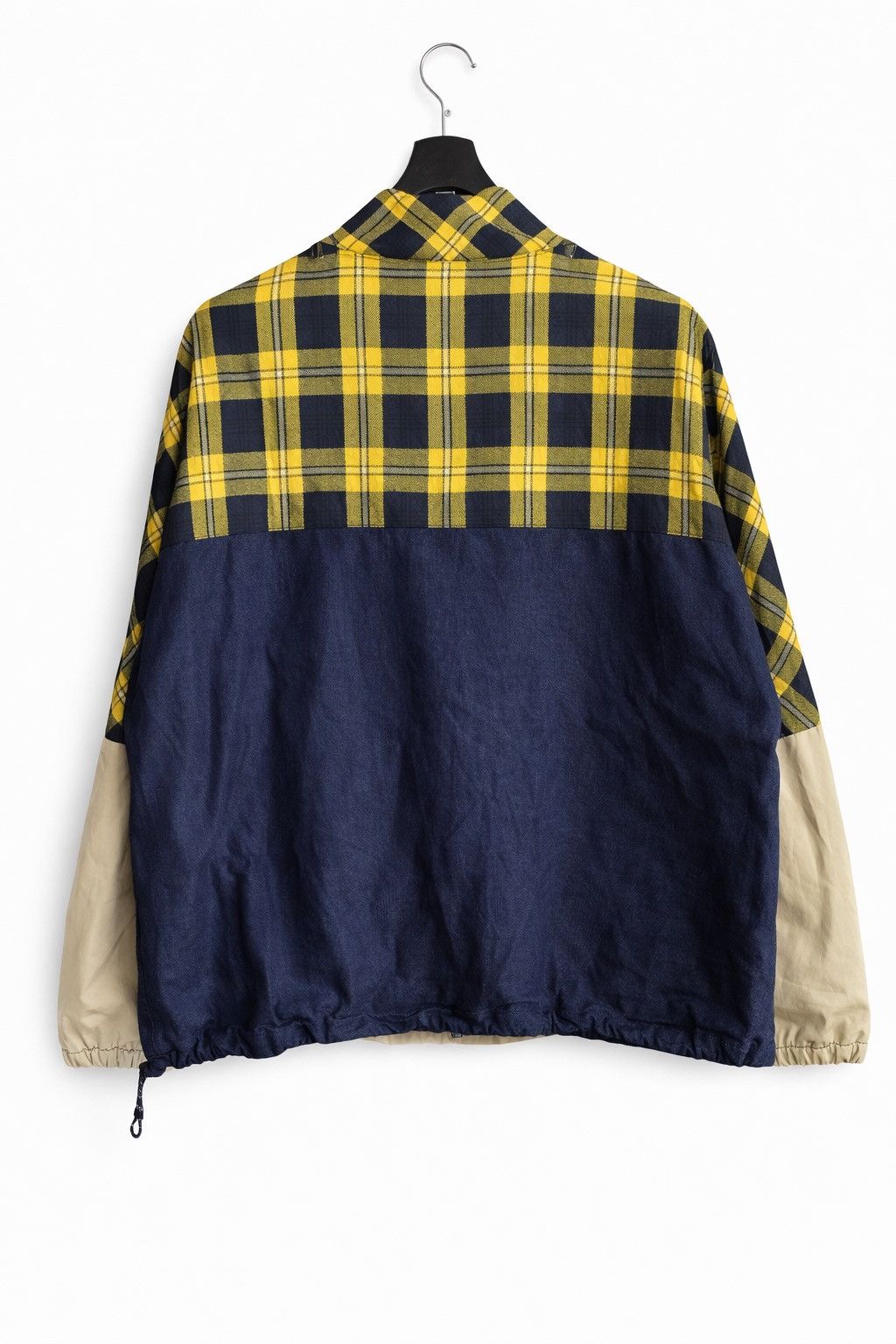 Japanese Brand SUPERTHANKS Plaid Panel Color-Block Jacket Streetwear Size US L / EU 52-54 / 3 - 2 Thumbnail