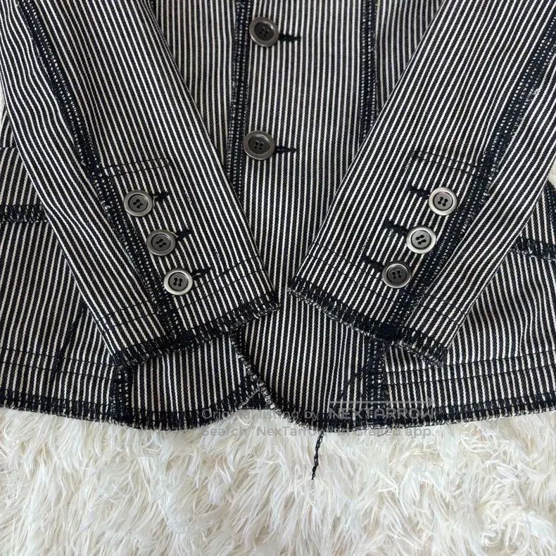 Comme des Garcons Comme Des Garcons Black and White Striped Blazer Jacket Size S / US 4 / IT 40 - 5 Thumbnail