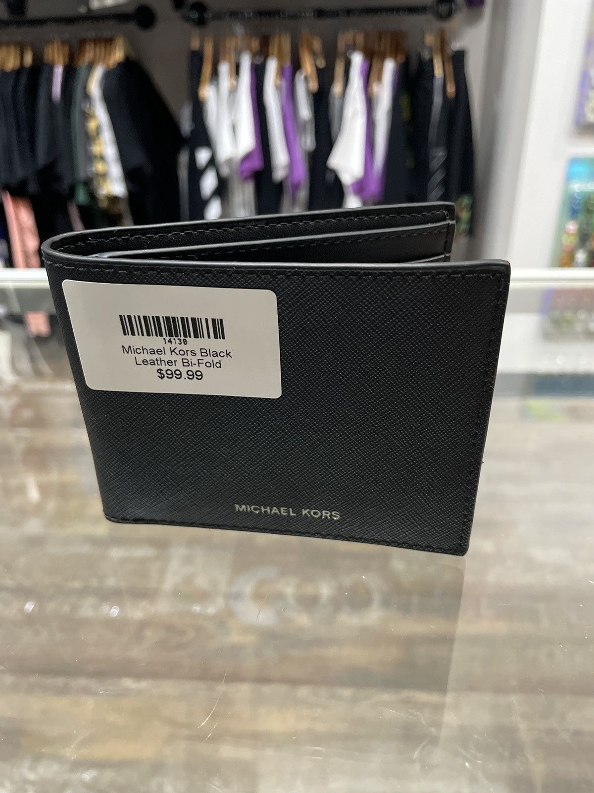 Michael Kors Black Leather Bi- Fold