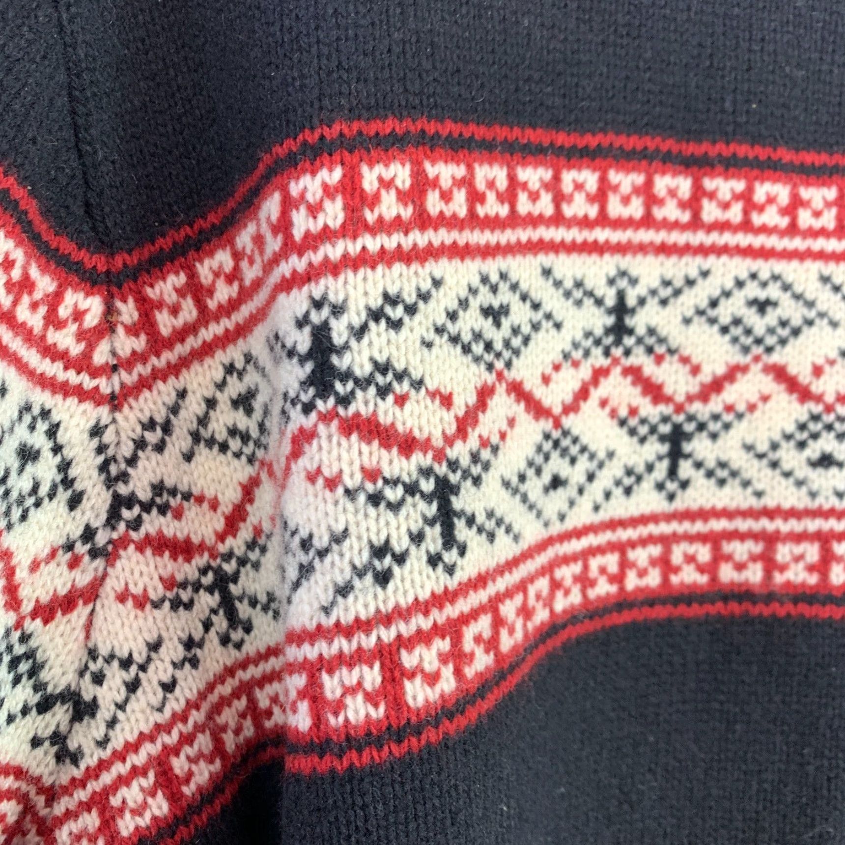 Banana Republic VINTAGE Banana Republic Factory Fair Isle Lambswool Black Sweater Large Size US L / EU 52-54 / 3 - 4 Thumbnail