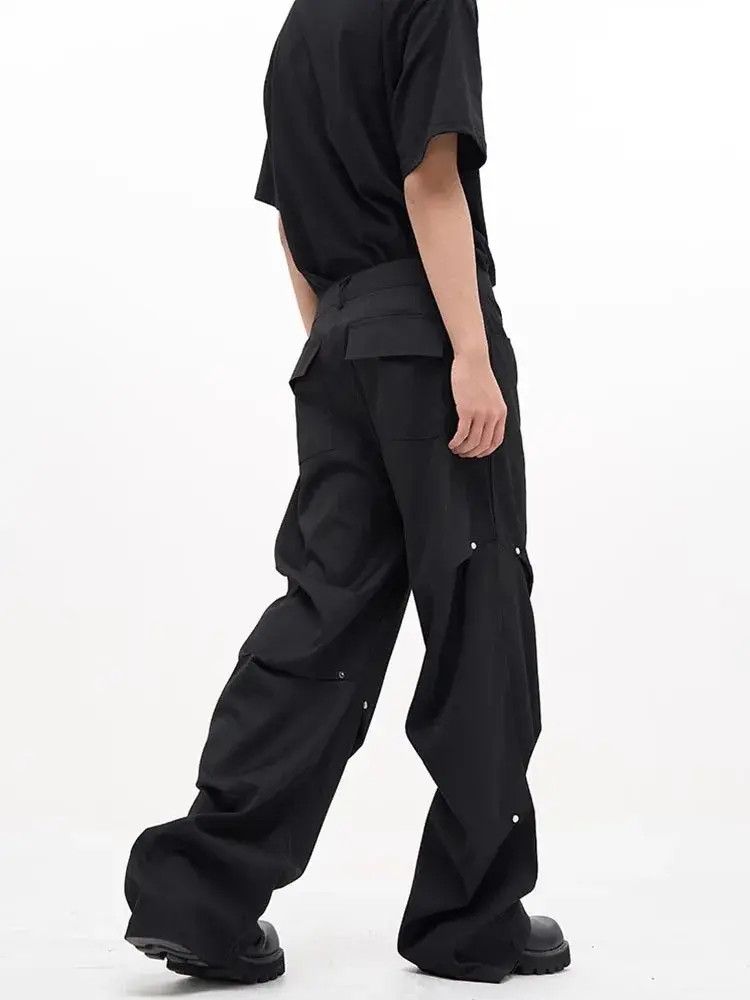 Japanese Brand Cargo baggy flared pleated pants Size US 32 / EU 48 - 4 Thumbnail