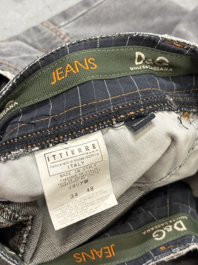 Dolce & Gabbana AW2004 Dolce & Gabbana Grey Asymmetrical Cargo Denim Jeans Size US 32 / EU 48 - 11 Thumbnail