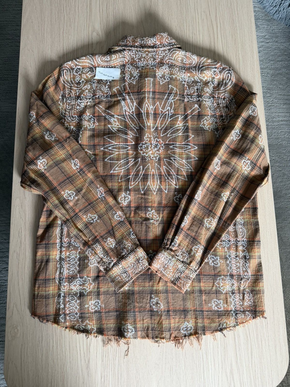 Amiri Amiri Brown Bleach Bandana Shirt Paisley Flannel Size US L / EU 52-54 / 3 - 4 Thumbnail