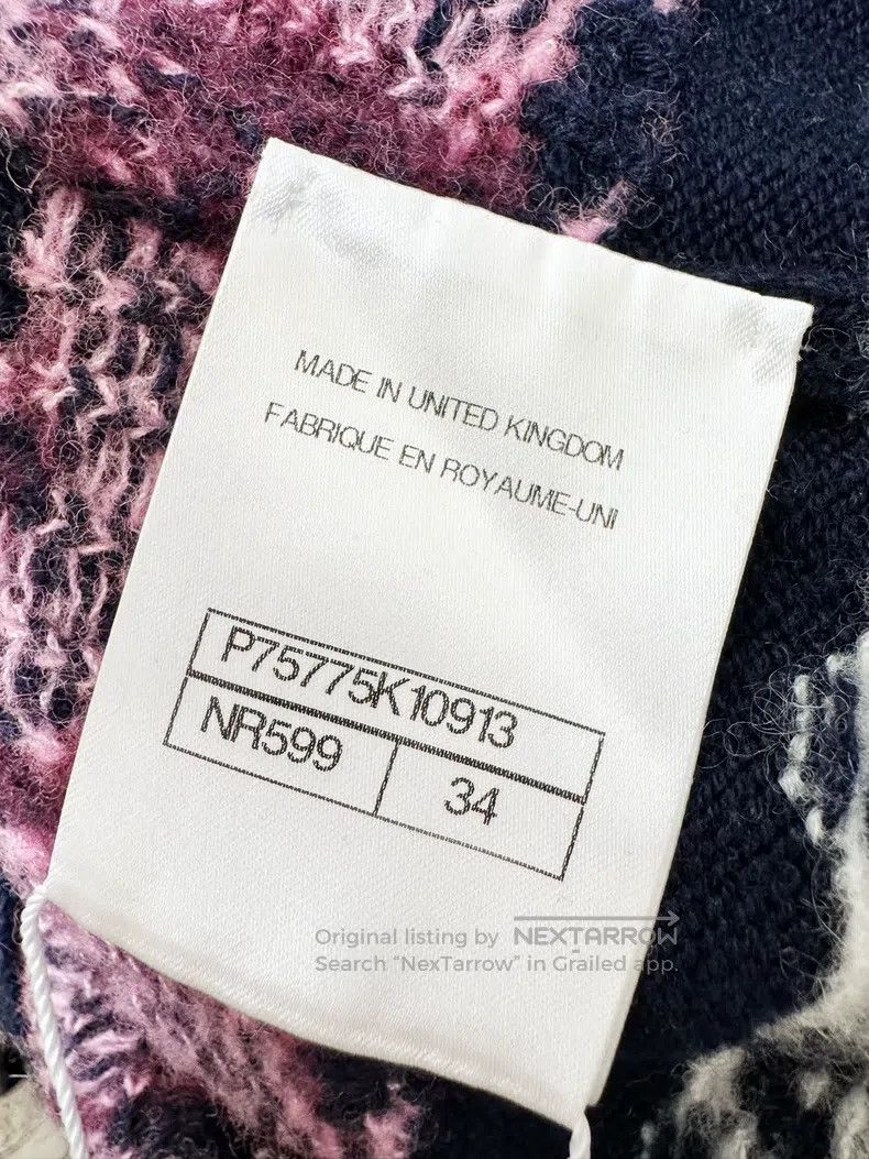 Chanel Chanel 23B dark blue double C striped logo long-sleeved ca Size XXS / US 00 / IT 34 - 6 Thumbnail