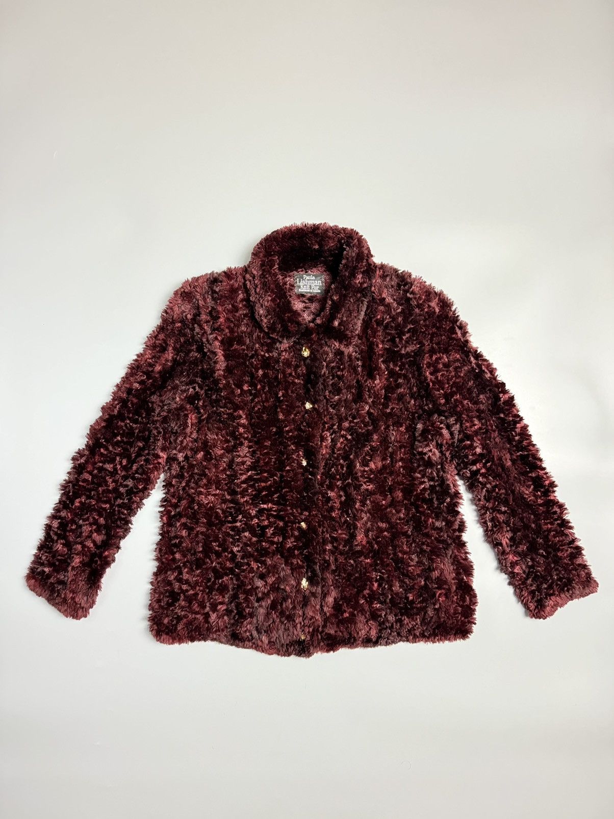 If Six Was Nine Paula Lishman Handmade Knit Fur Jacket Size M / US 6-8 / IT 42-44 - 1 Thumbnail