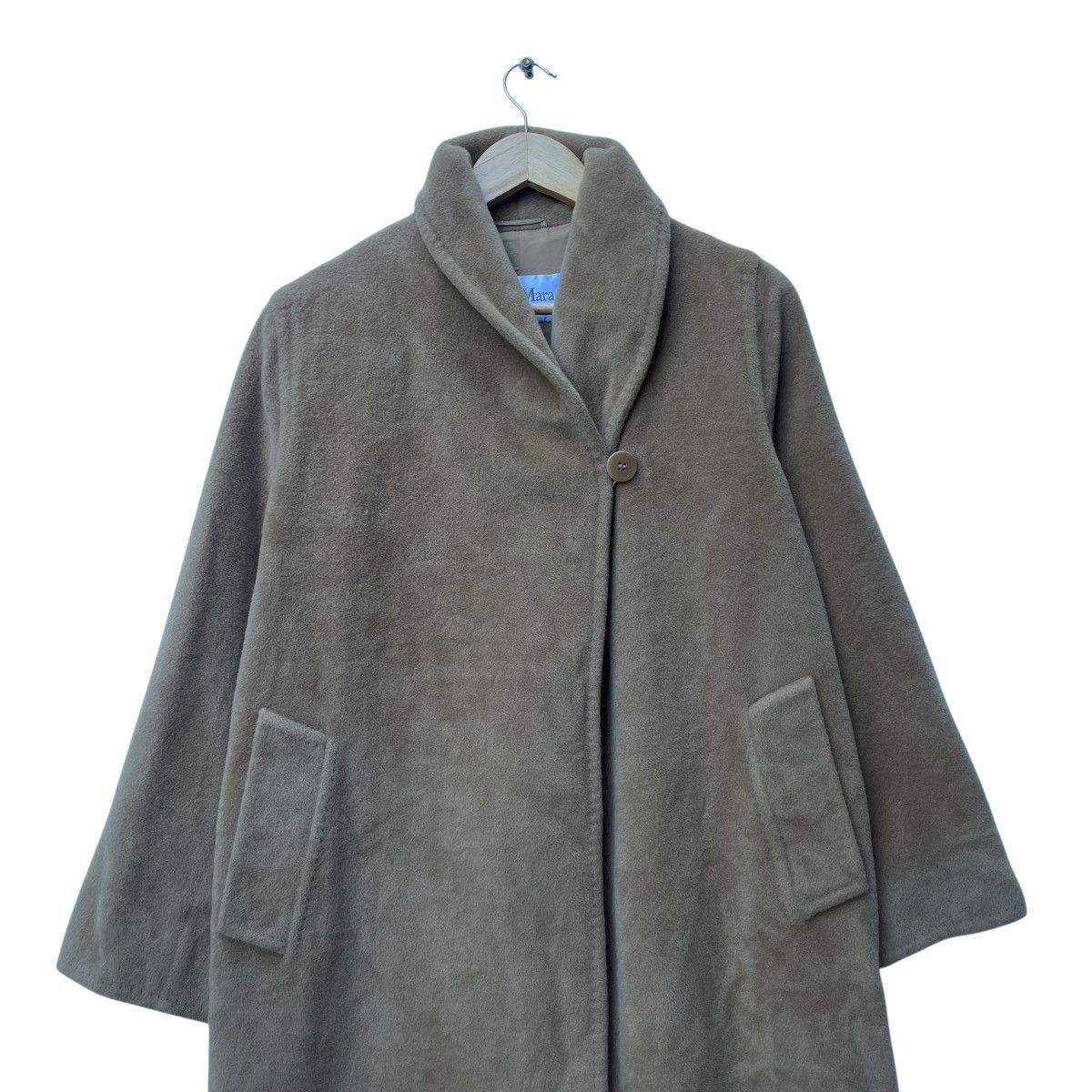 Autumn Cashmere × Max Mara × Weekend Max Mara 💥Vintage Max Mara Long Coat Wool Single Button Jacket Size M / US 6-8 / IT 42-44 - 3 Thumbnail