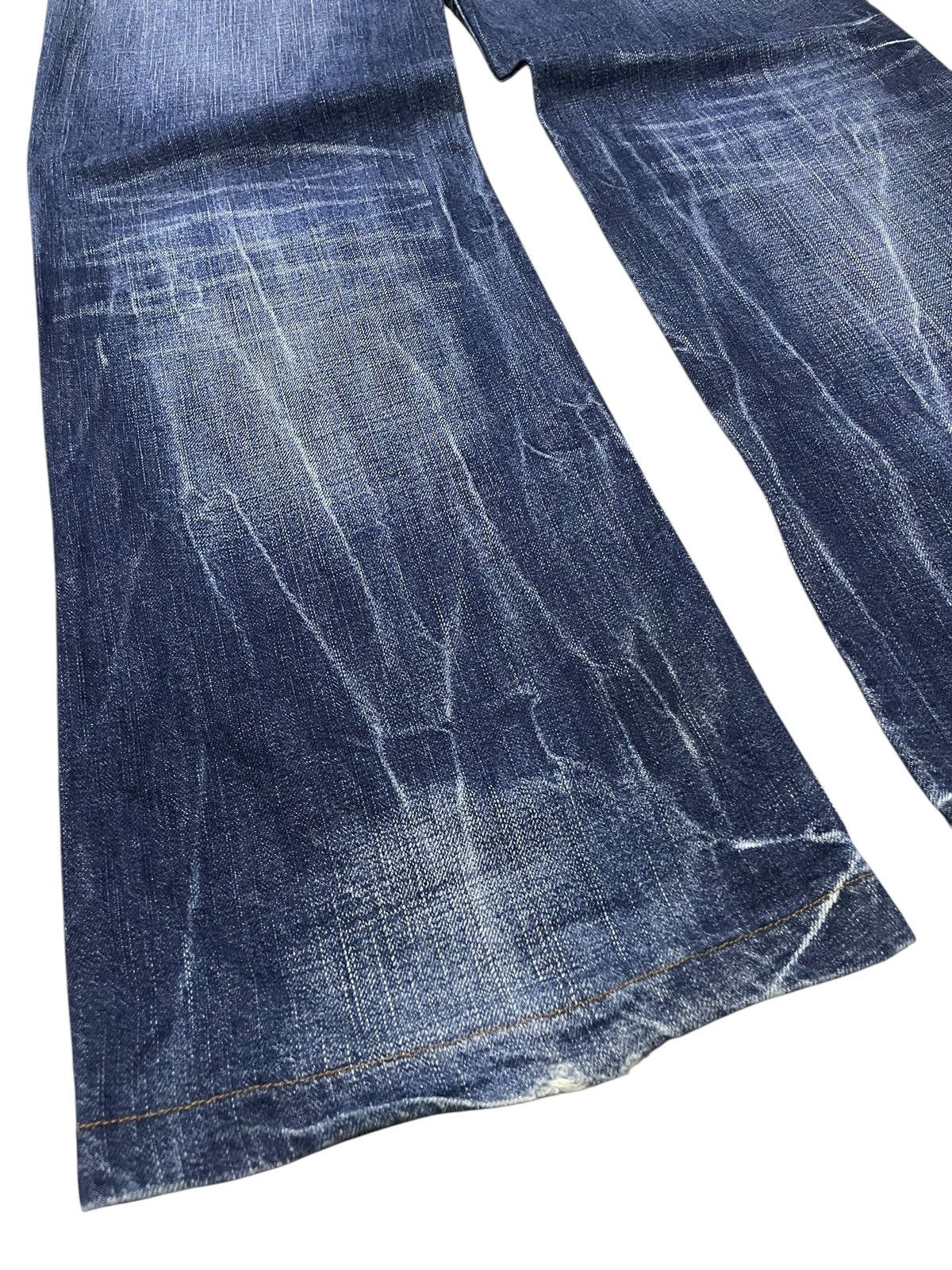 Japanese Brand × Le Grande Bleu (L.G.B.) Oririn Japan Flare Wide Leg Feathers Wings Embroidered Jeans Size US 31 - 7 Thumbnail