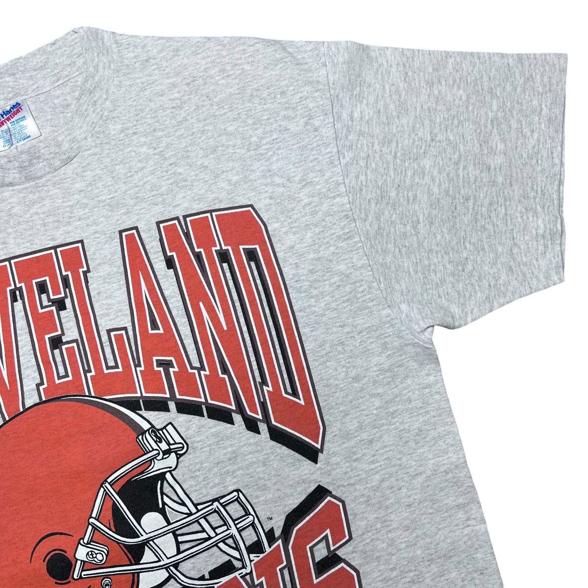 NFL × Vintage 90s NFL Cleveland Browns 3D Spell Out Helmet Football Tee Size US XXL / EU 58 / 5 - 6 Thumbnail