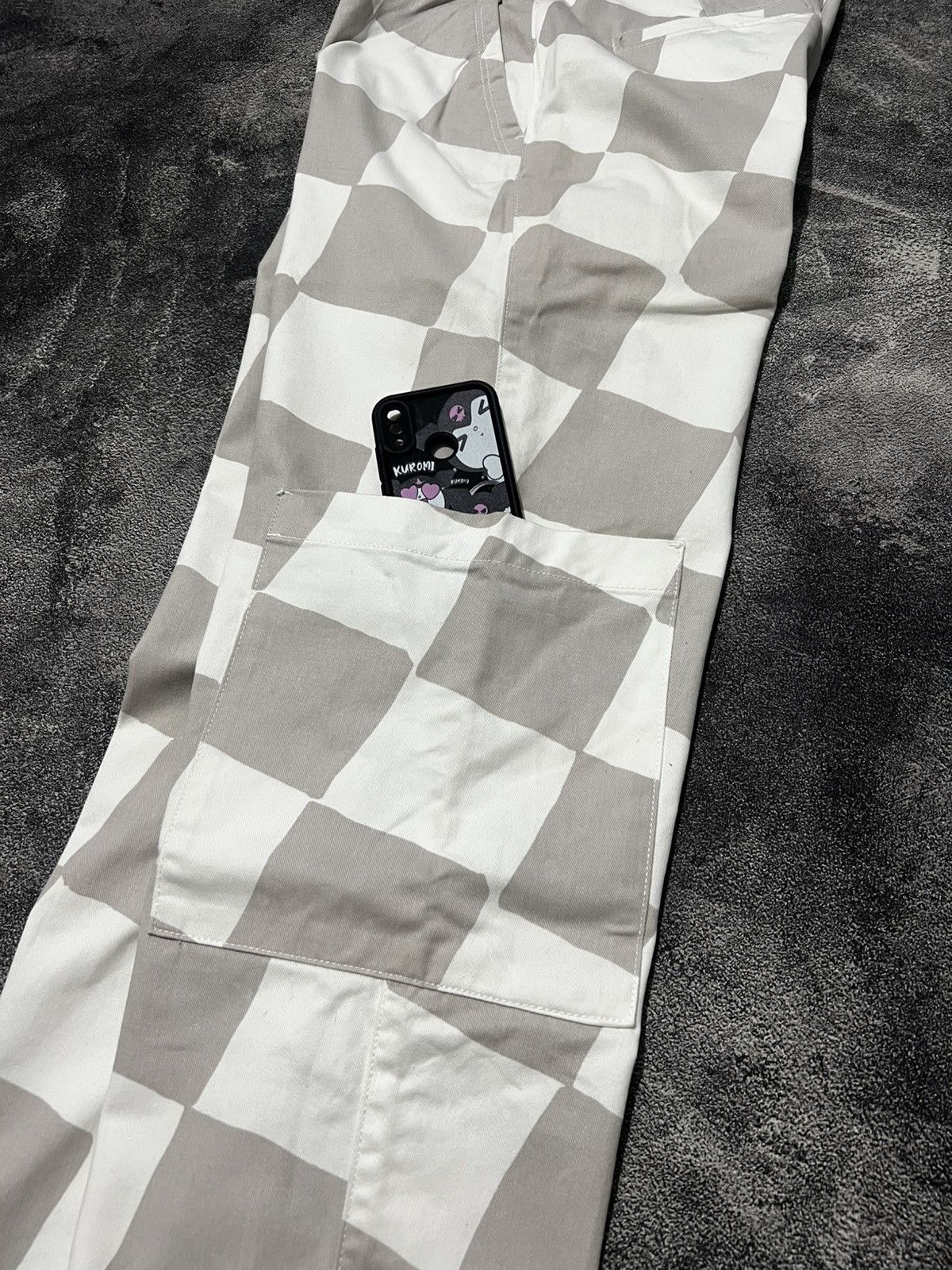 Kapital Baggy Checkered Cargo Pants Size US 33 - 3 Thumbnail