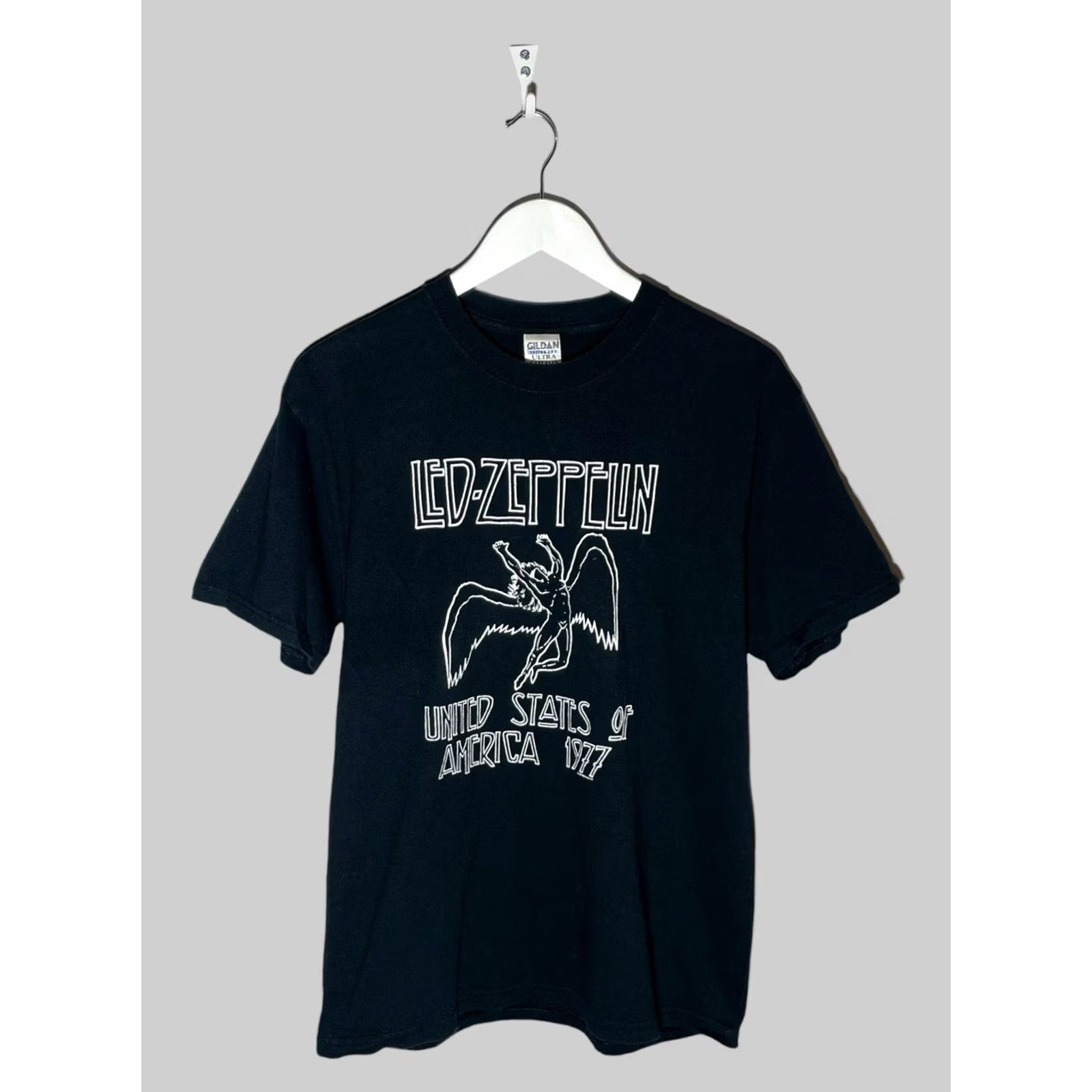 Gildan Led Zeppelin T-Shirt United States Of America 2000’s Black M Crew Neck Short Sleeve Vintage Logo Band Rock Mens Gildan Cotton Shirt Size US M / EU 48-50 / 2 - 2 Thumbnail