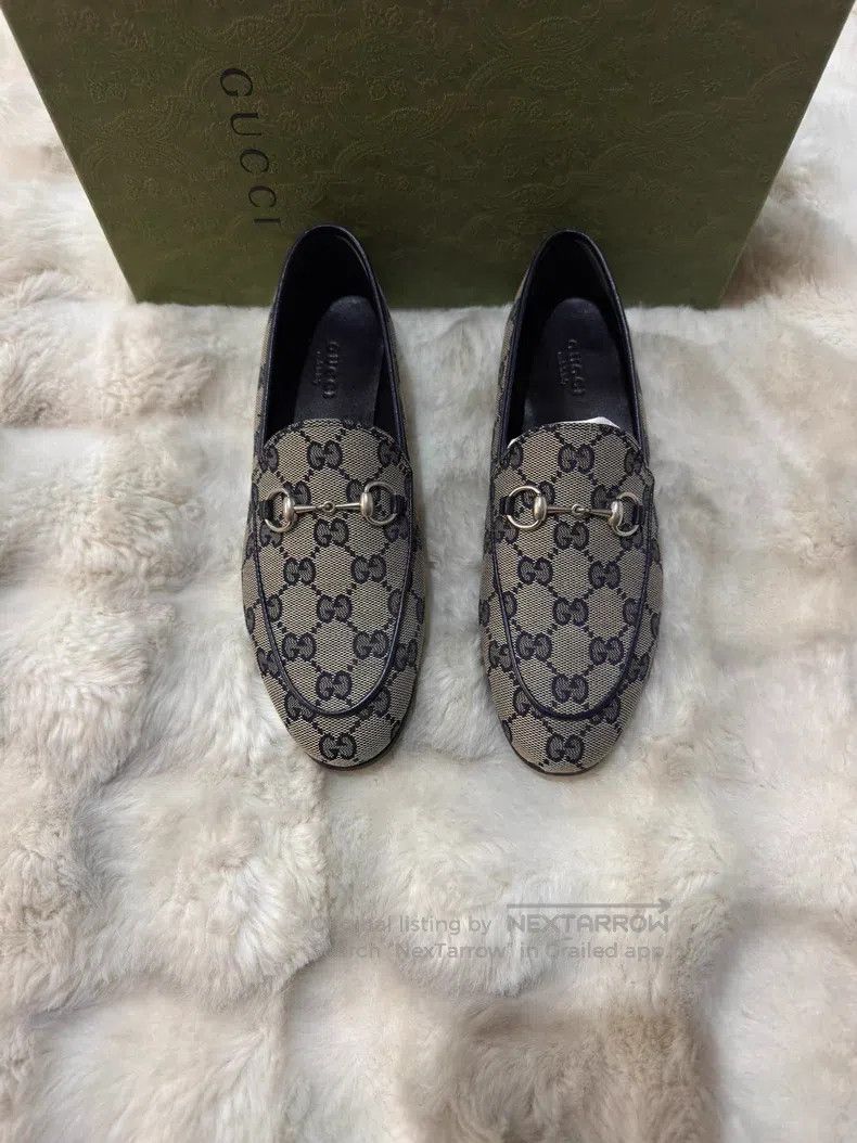 Gucci Guicci Women's Full Print Loafers Leather Shoes Size US 6 / IT 36 - 2 Thumbnail