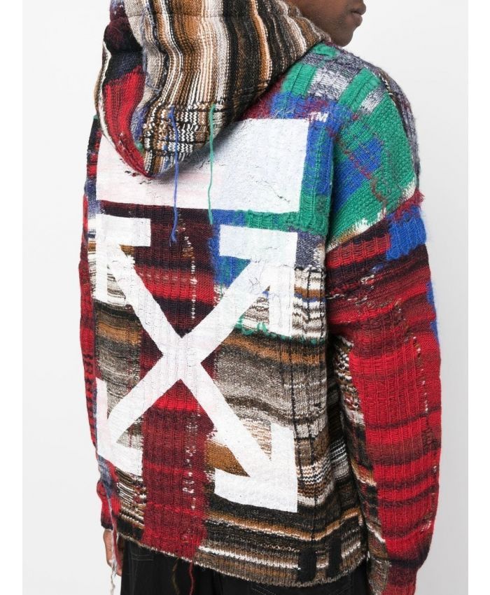 Off-White o1y0325 Hooded Sweater in Multicolor Size US M / EU 48-50 / 2 - 4 Thumbnail