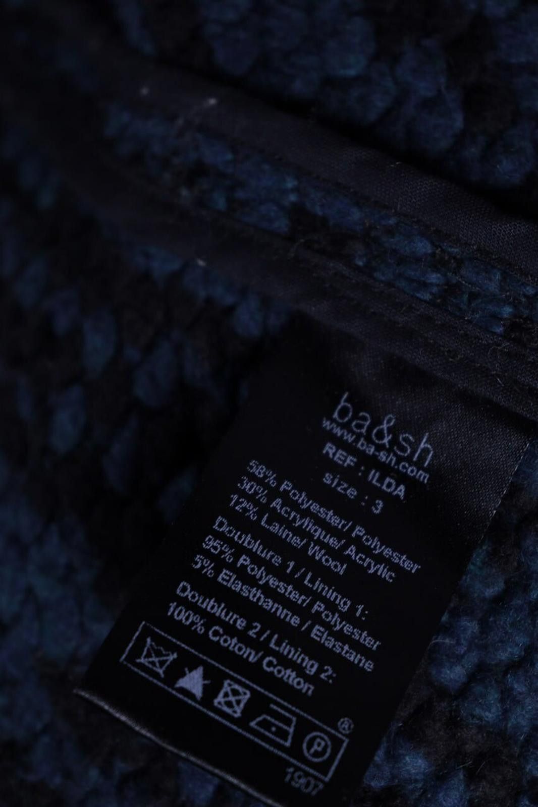 Wilkes Bashford Ba&Sh Black Geomeric Open Front Cardigan Cape Sweater Size 3 Size M / US 6-8 / IT 42-44 - 12 Thumbnail