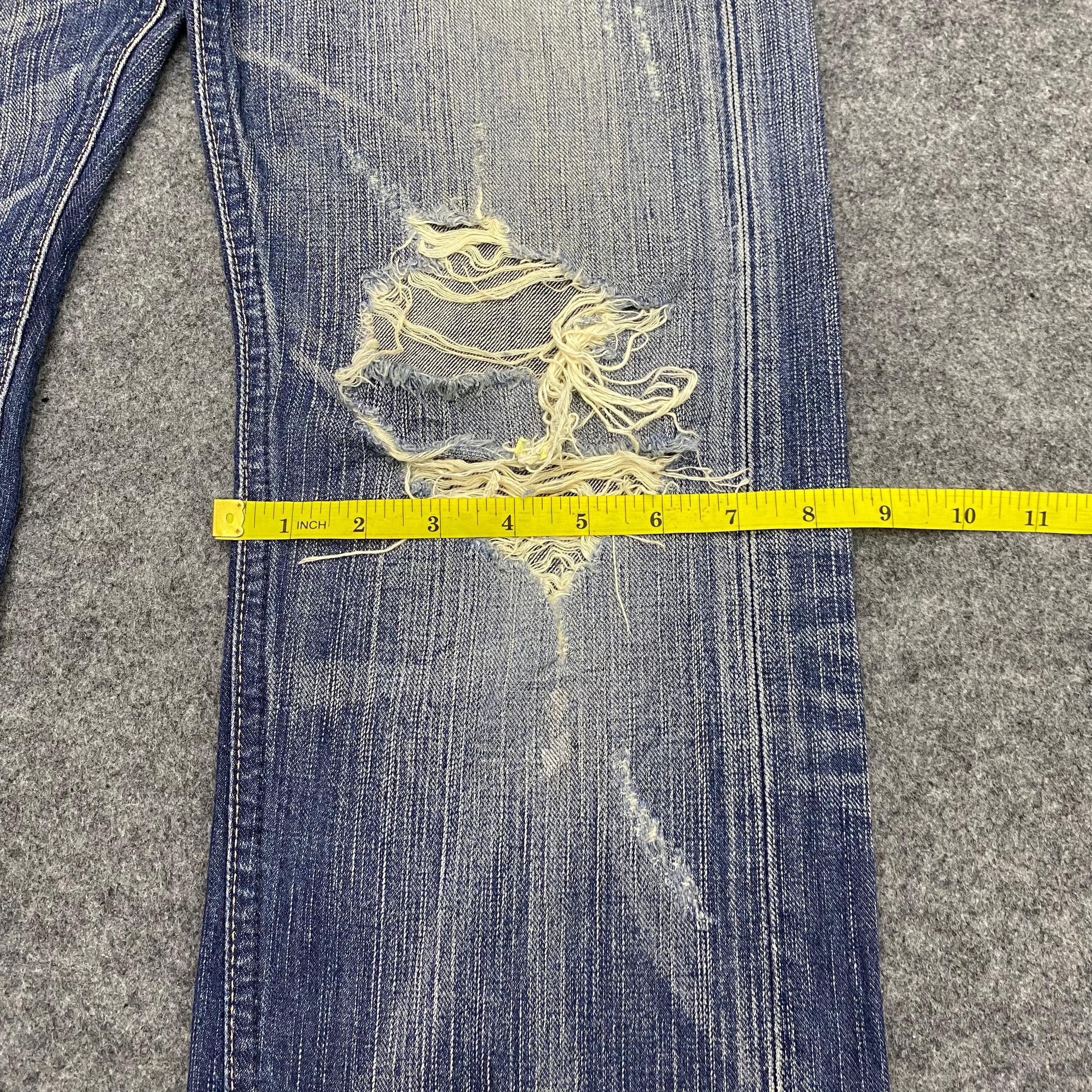 Edwin 💥Best Offer💥Vintage Edwin 503 Blue Trip Distressed Denim Size US 32 / EU 48 - 6 Thumbnail